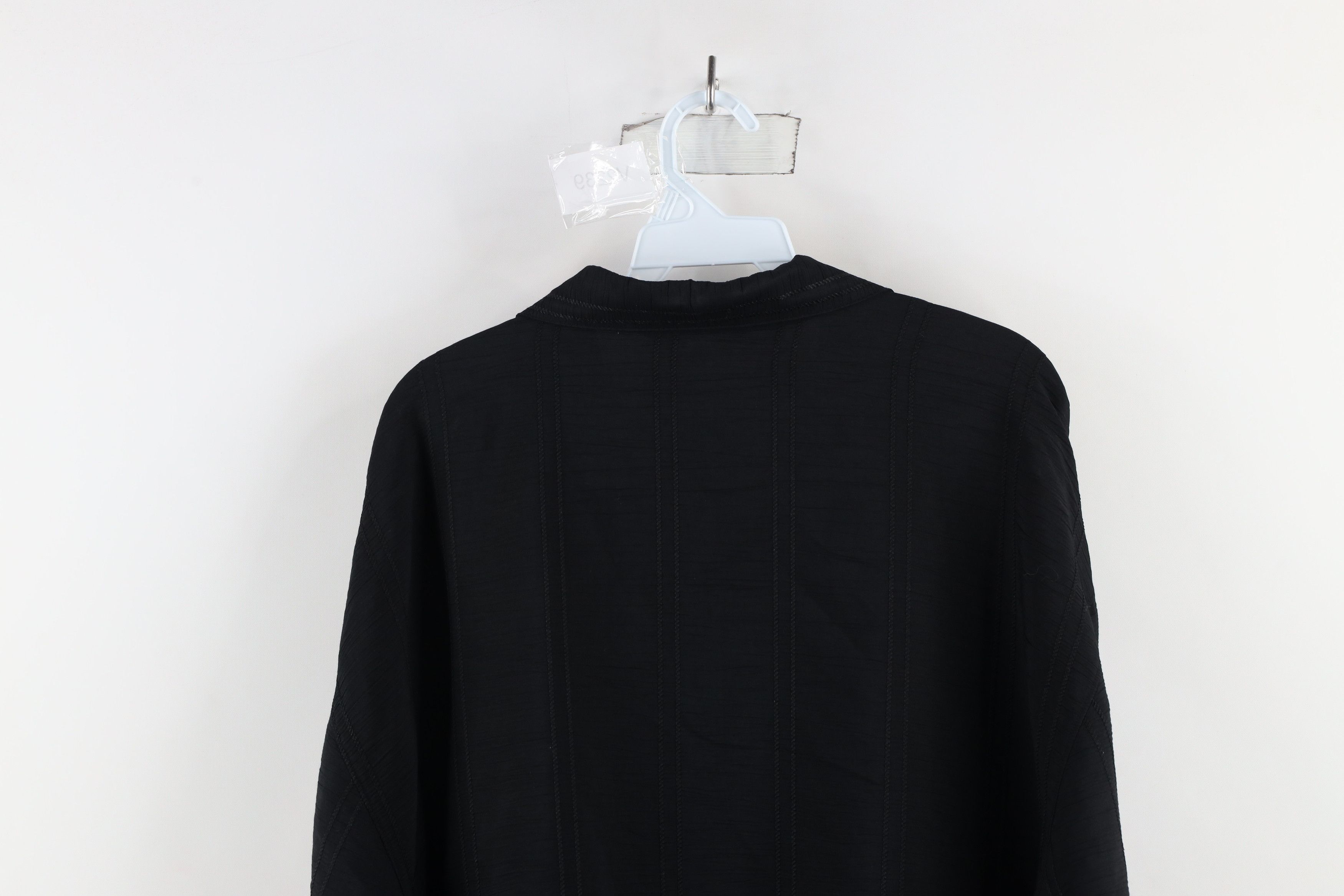 Vintage Vintage 90s Streetwear Striped Collared Button Shirt Black Size US XL / EU 56 / 4 - 9 Thumbnail