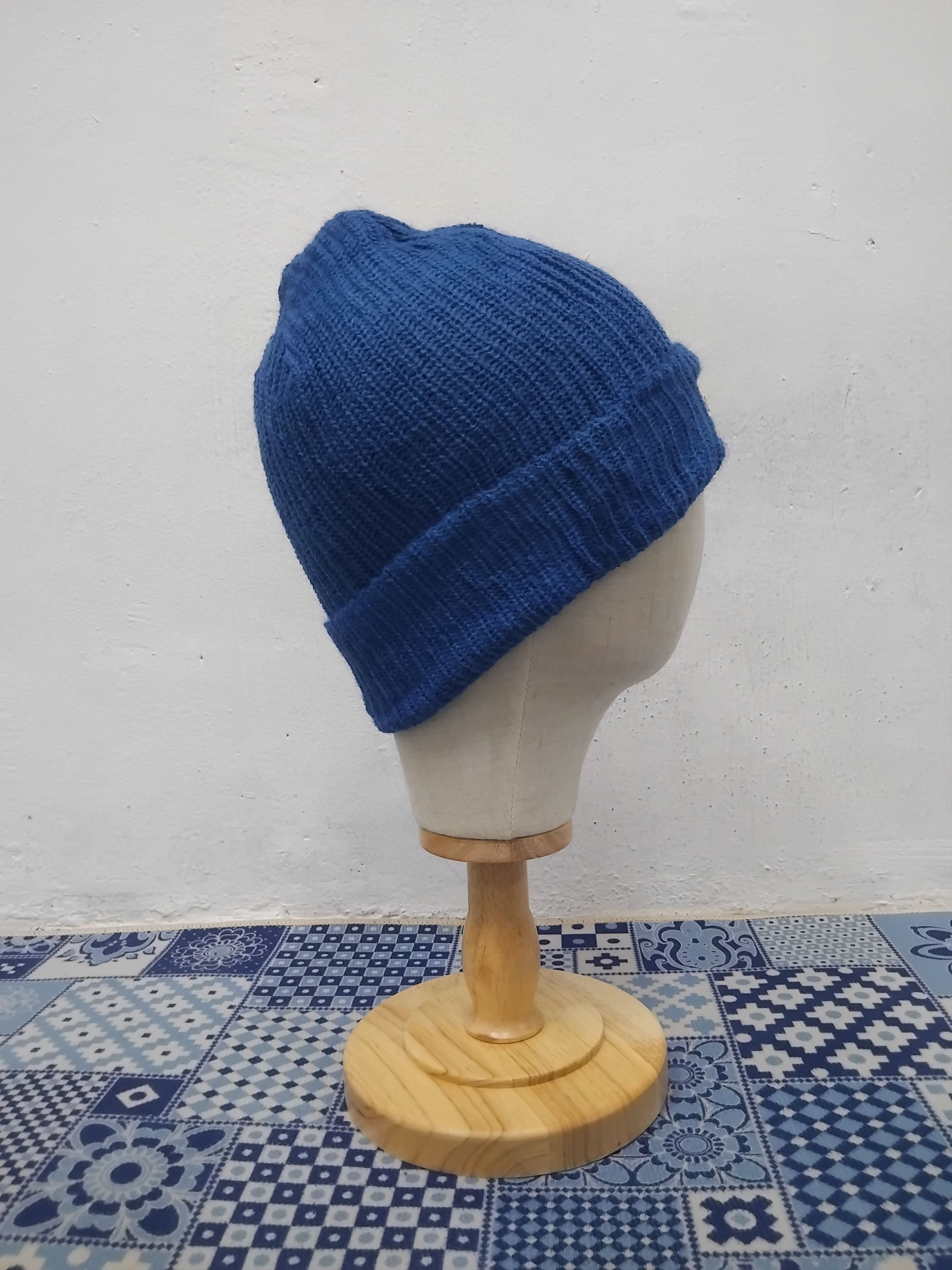 Japanese Brand 💥Made in USA Blue Beanie Size ONE SIZE - 6 Thumbnail