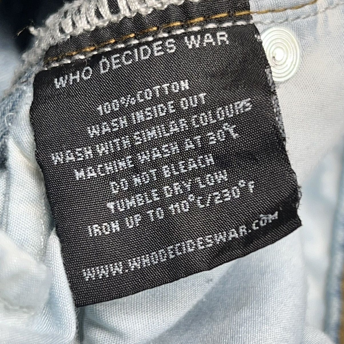 Who Decides War Who Decides War Extended Hem Embroidered Denim Size US 26 / EU 42 - 11 Thumbnail
