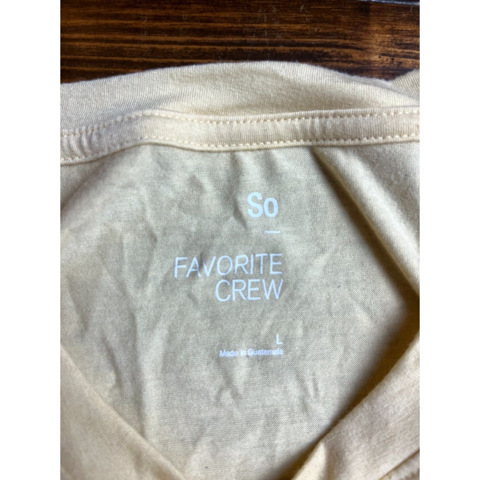 Vintage SO Shirt Women's Large Yellow Favorite Crew Long Sleeve Shirt Size L / US 10 / IT 46 - 5 Thumbnail
