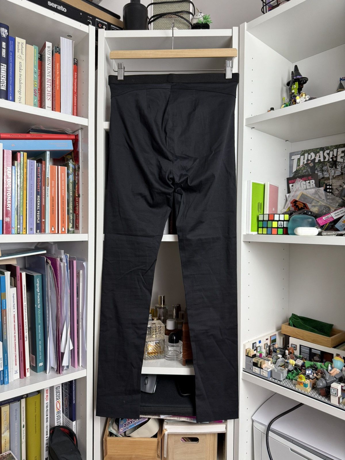 Designer × Helmut Lang Helmut Lang black basic leggings pants M archive opium y2k Size 31" - 2 Thumbnail