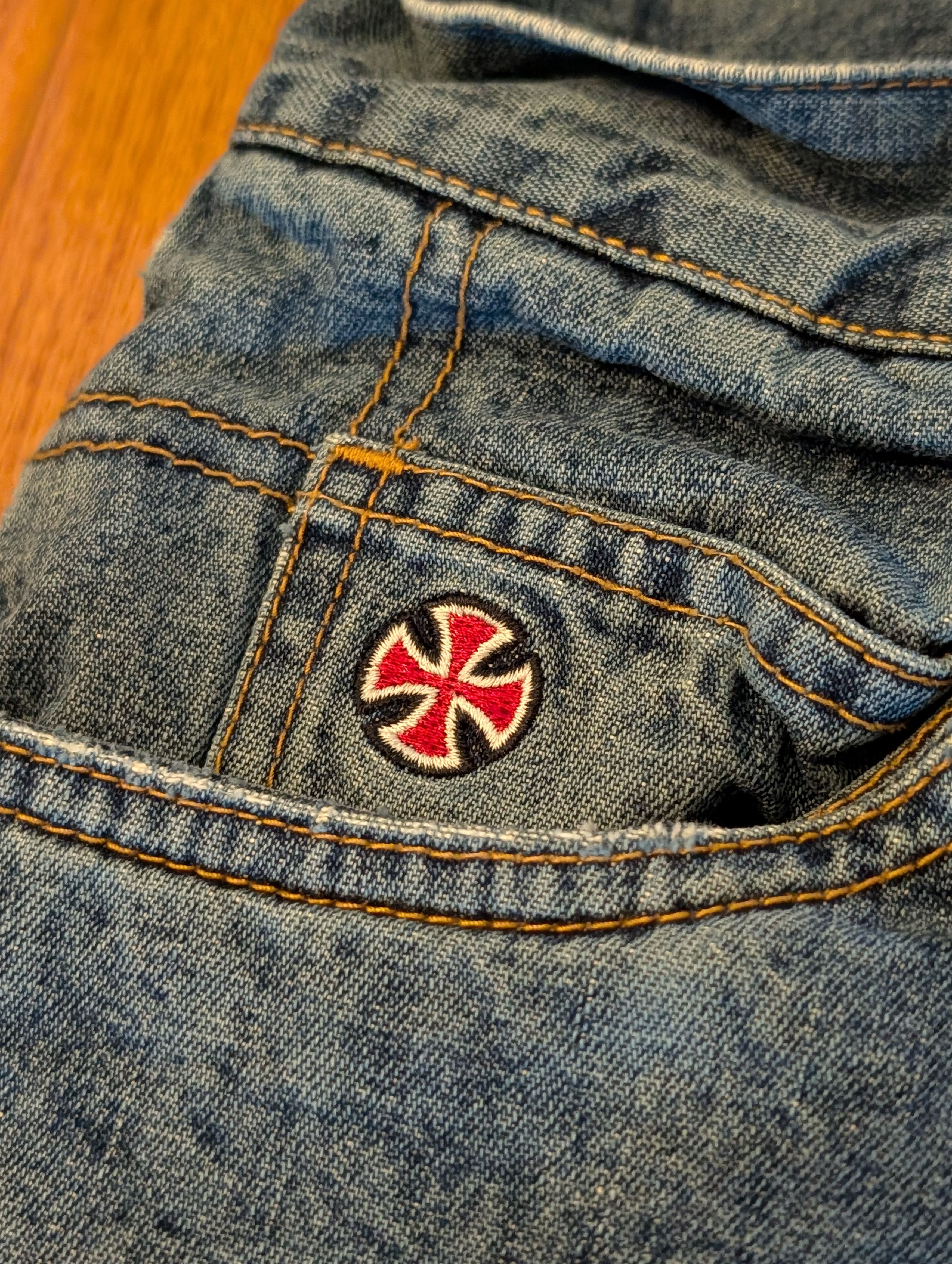 Independent Truck Co. Independent Truck Jeans 33x32 Y2K Vintage Baggy Skater Wide Size US 33 - 4 Thumbnail