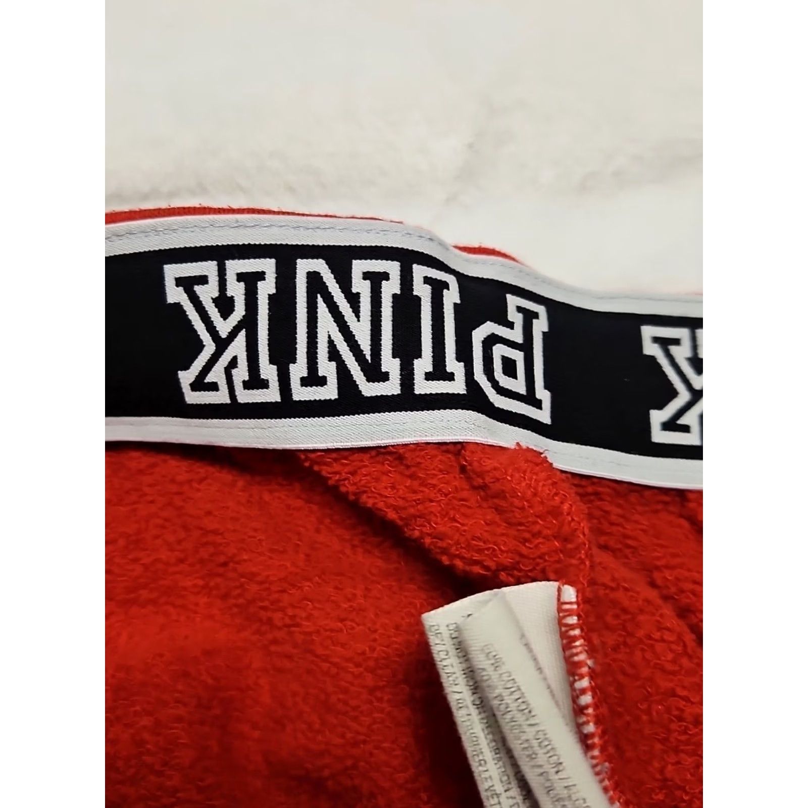 Victoria's Secret PINK Victoria’s Secret Red Fleece Jogger Sweatpants Women Size L Logo Sweatpants Regular Fit Activewear Pant Girls/Womens Size 36" / US 14 / IT 50 - 7 Thumbnail