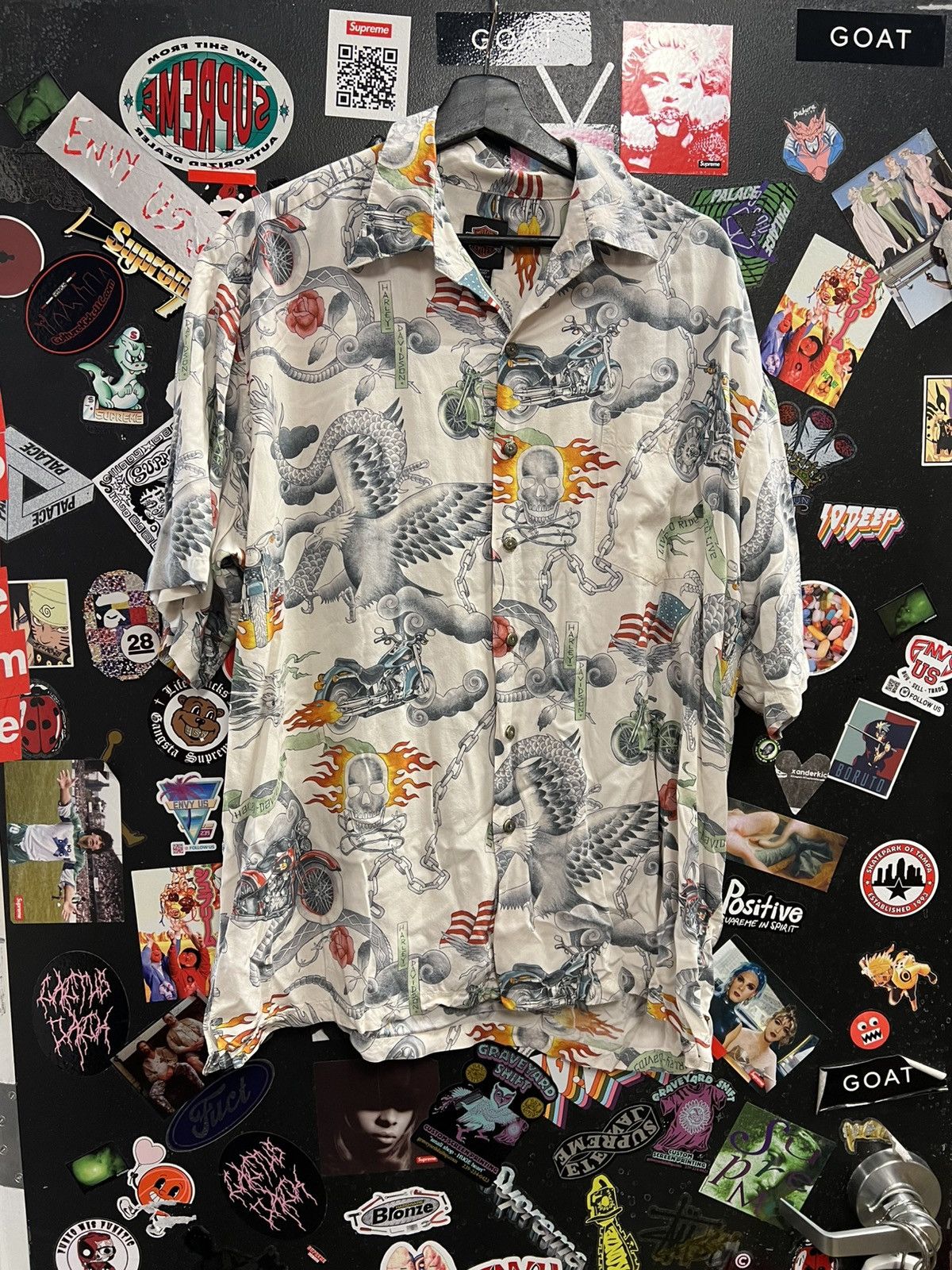 Harley Davidson Vintage Harley Davidson Button Up Shirt Size US XL / EU 56 / 4 - 1 Thumbnail