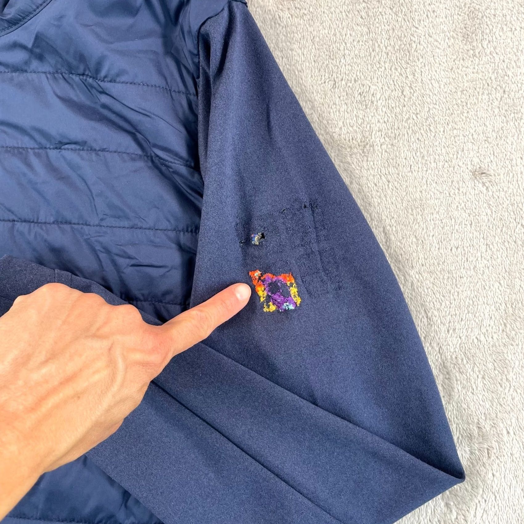 Peter Millar Peter Millar Merge Hybrid Performance Golf Puffer Jacket Women Small Navy Zip Up Size S / US 4 / IT 40 - 4 Thumbnail