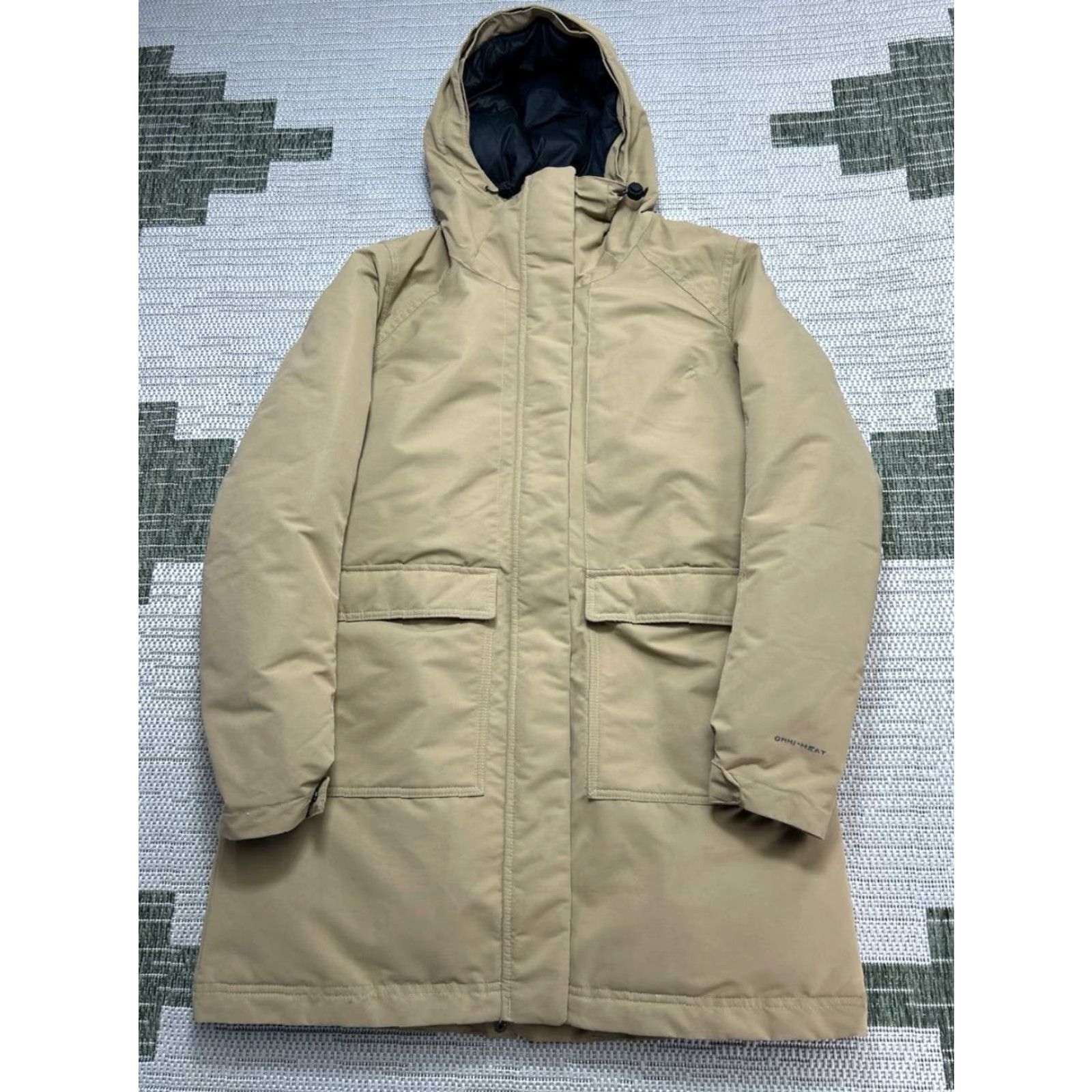 Vintage Columbia Parka Jacket Womens Large Beige Omni Heat Infinity Insulated Hooded Mid-Length Casual Outdoor Modern Winter Size L / US 10 / IT 46 - 2 Thumbnail
