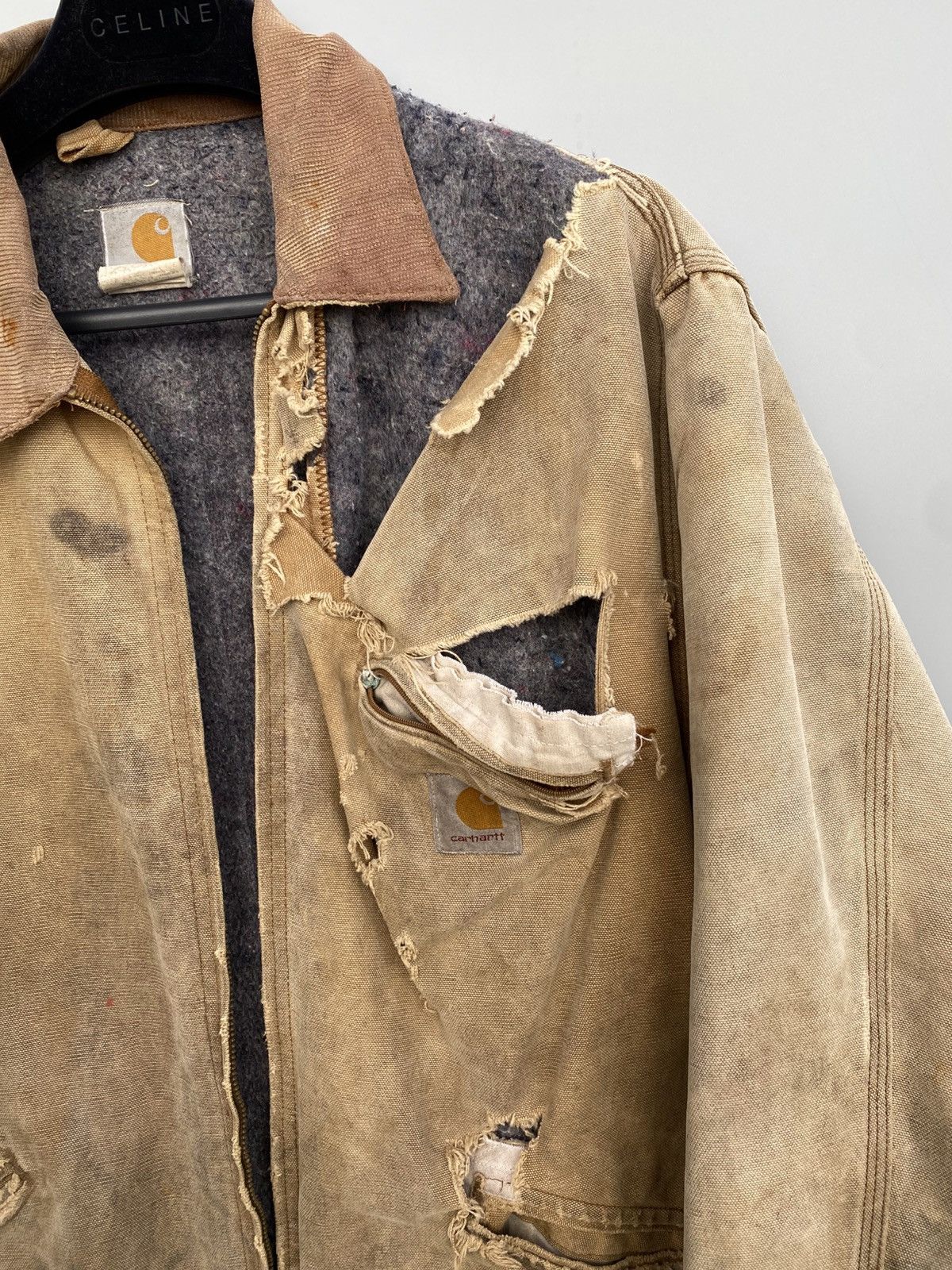Carhartt 1990s Thrashed Carhartt Detroit Jacket Size US L / EU 52-54 / 3 - 6 Thumbnail