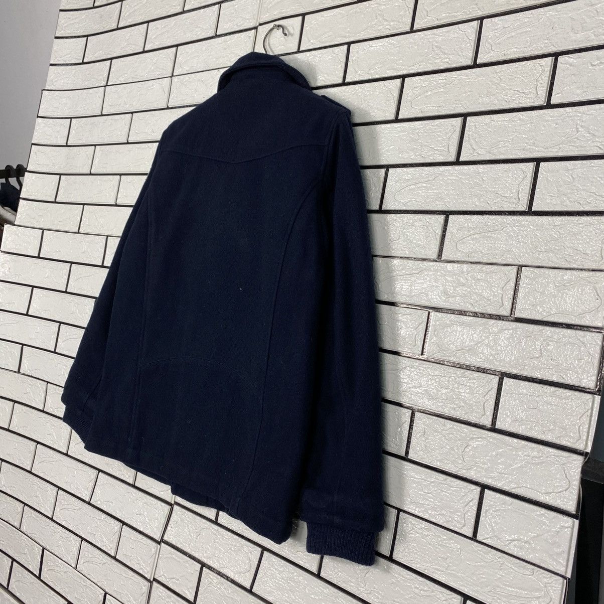 Japanese Brand Ehyphen World Gallery Wool Biker Jacket Double Collar Size US M / EU 48-50 / 2 - 11 Thumbnail
