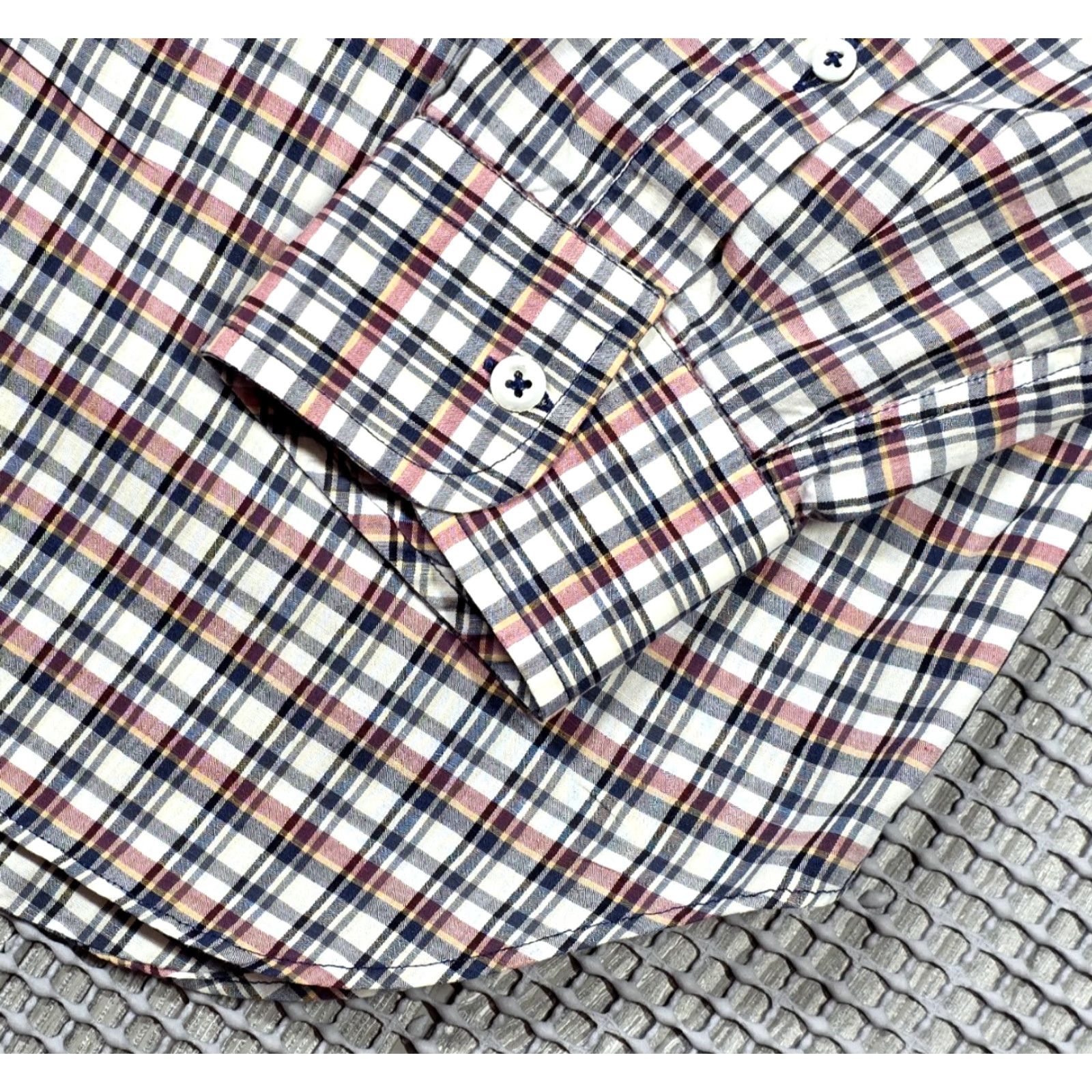 Billy Reid Billy Reid Button-Up Shirt XL Multicolor Plaid Long Sleeve Men's Italy Size US XL / EU 56 / 4 - 6 Thumbnail