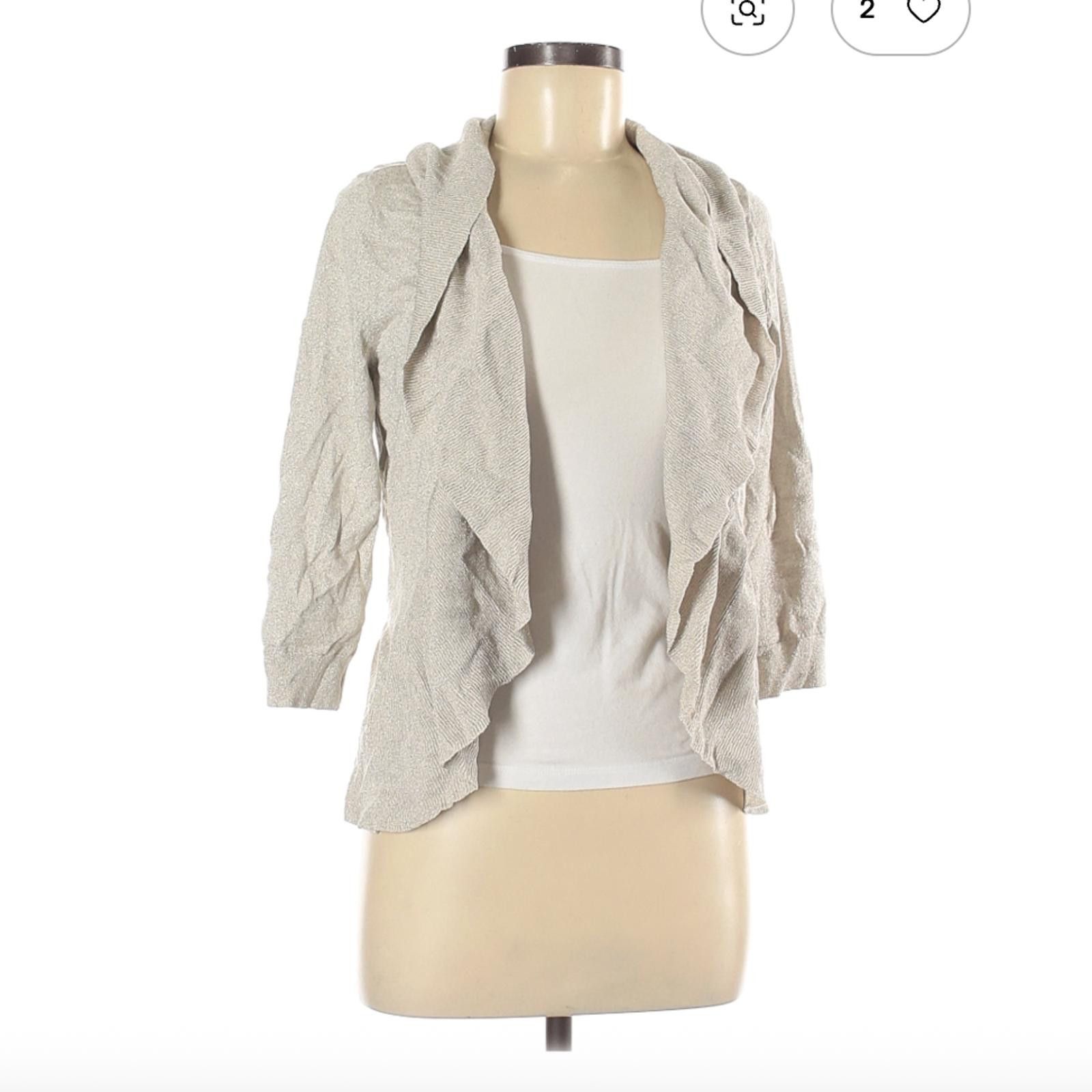 Other White House Black Market Tan Cardigan Size M Size M / US 6-8 / IT 42-44 - 1 Thumbnail