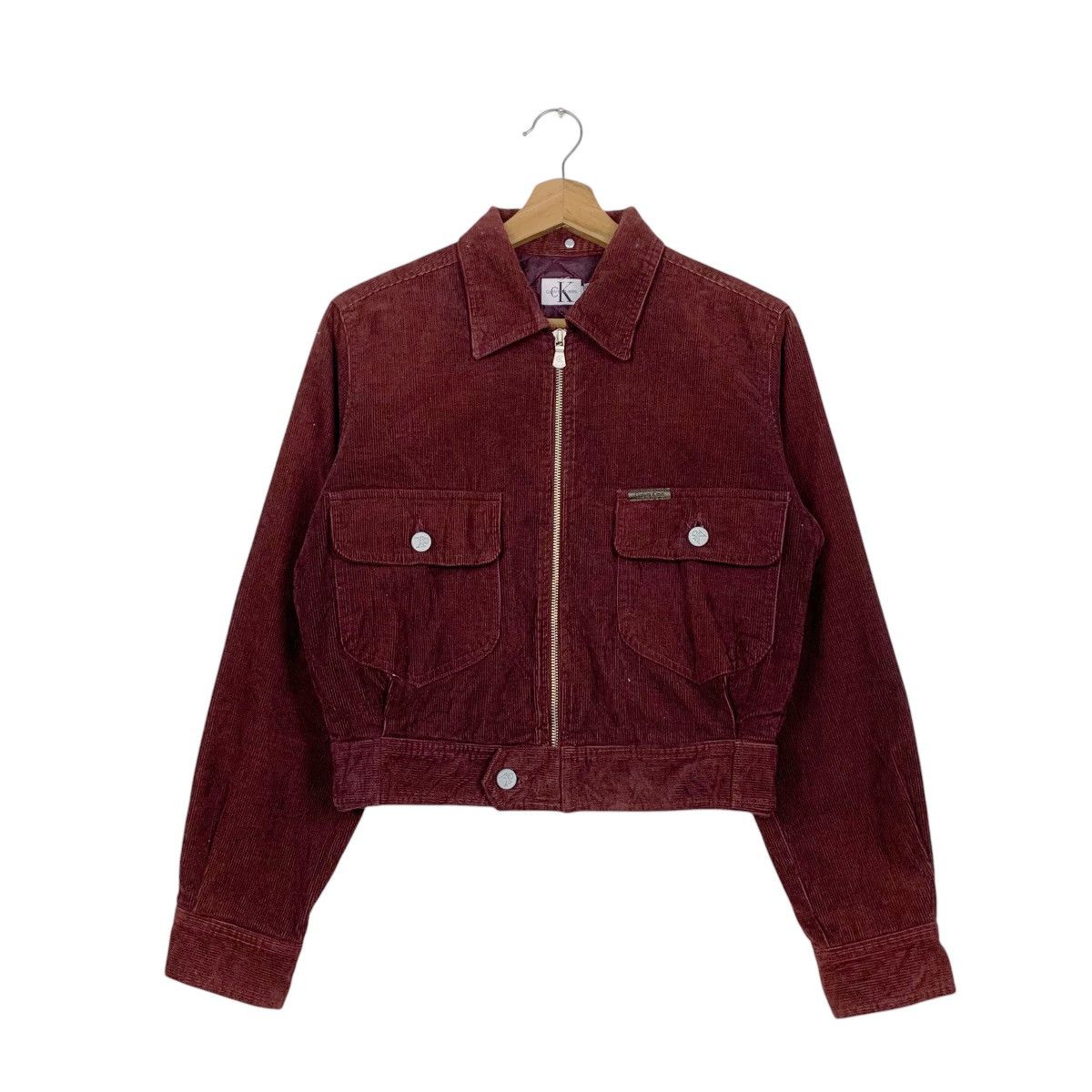 Calvin Klein ☀️CK Jeans corduroy cropped zipper jacket Size US S / EU 44-46 / 1 - 2 Thumbnail