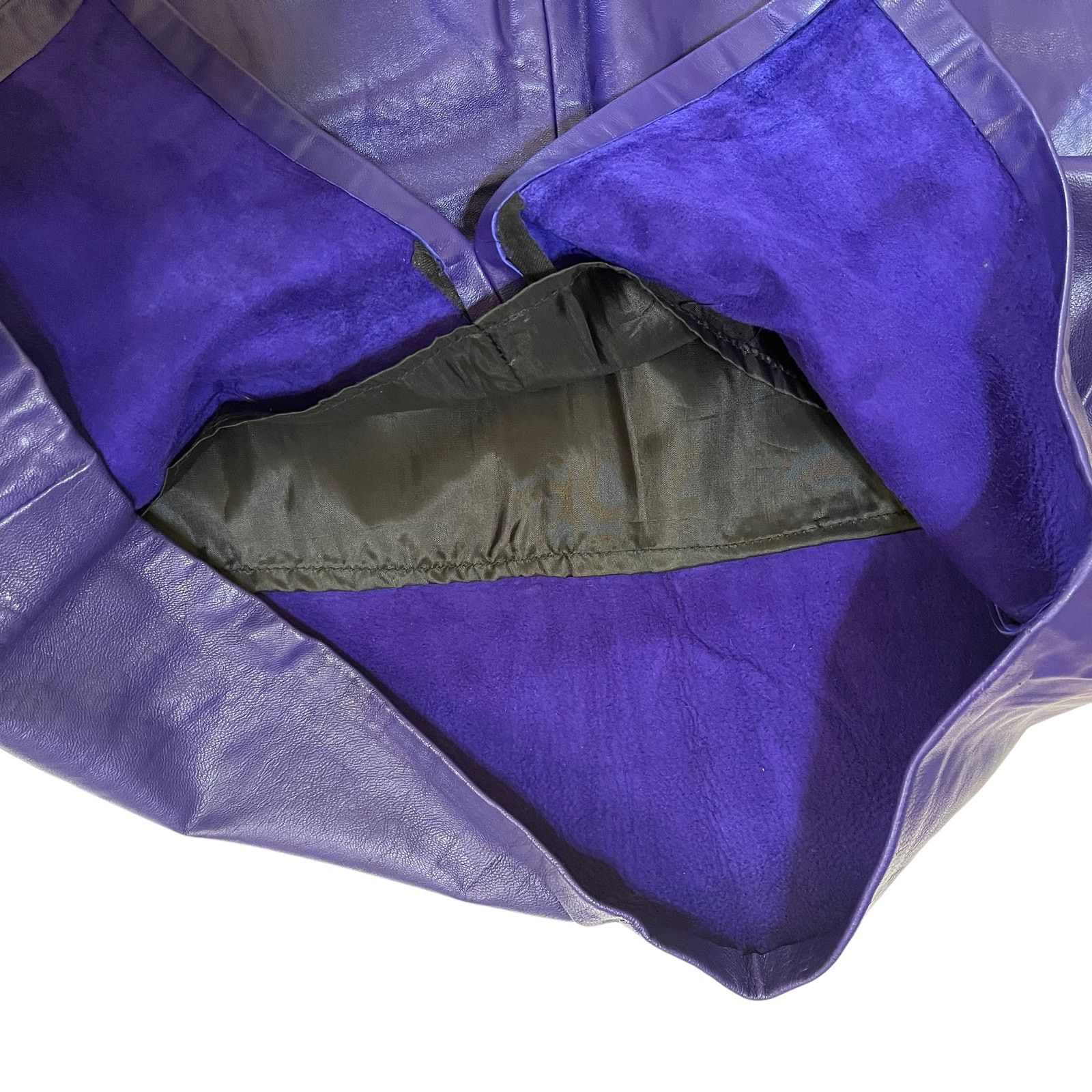 Firenze × Vintage Firenze Santa Barbara Purple High-Waist Leather Pencil Skirt Size 26" / US 2 / IT 38 - 8 Thumbnail