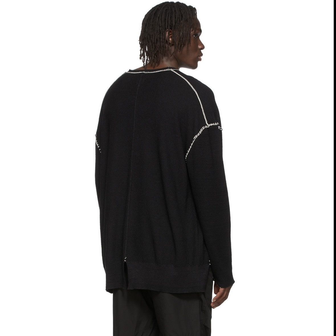 The Viridi-anne SS22 Wool Linen Thread Hand Stitch Knit Sweater Size US L / EU 52-54 / 3 - 8 Thumbnail