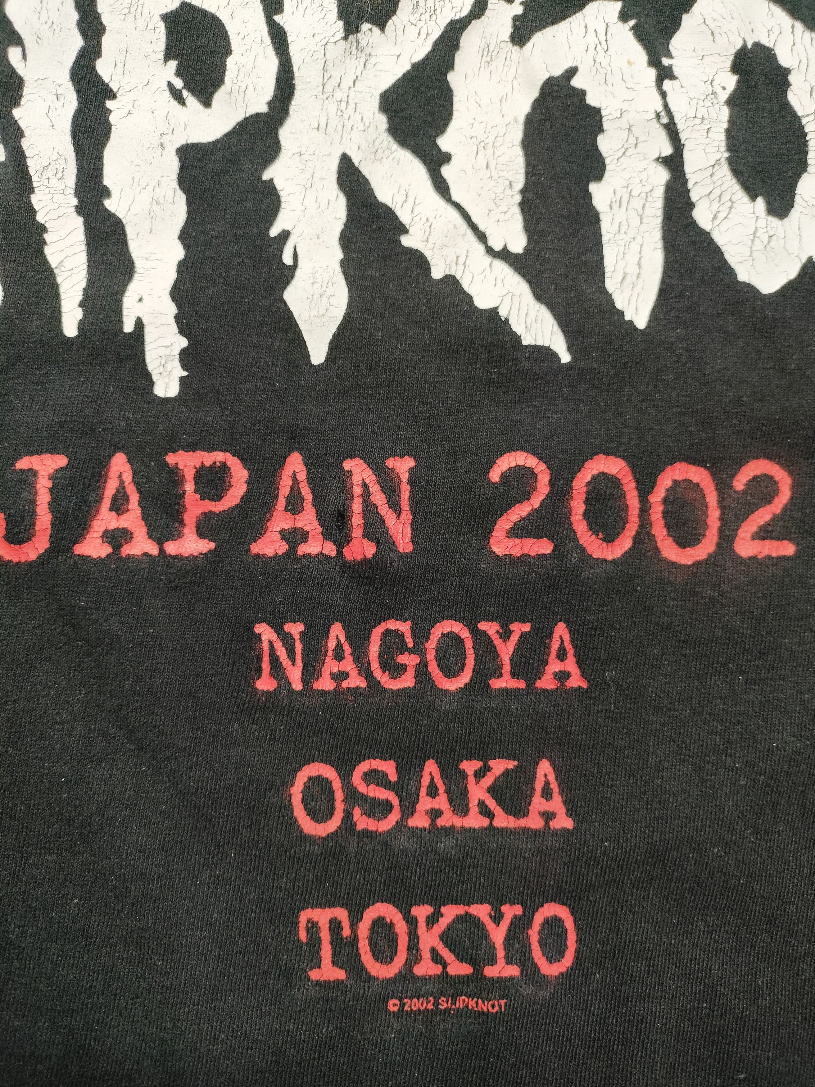 Band Tees Early 00s SLIPKNOT 'IOWA JAPAN TOUR 2002' Vintage Band Tee Size US XL / EU 56 / 4 - 14 Thumbnail