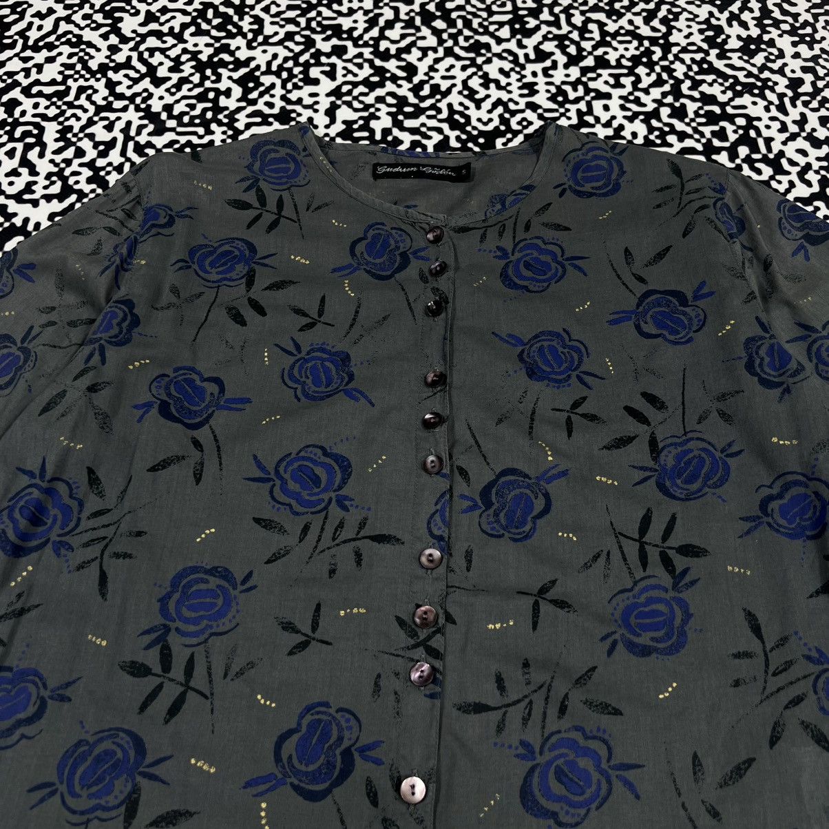Gudrun Sjoden Gudrun Sjoden Floral Monogram Retro Shirt Casual Style Size M / US 6-8 / IT 42-44 - 5 Thumbnail