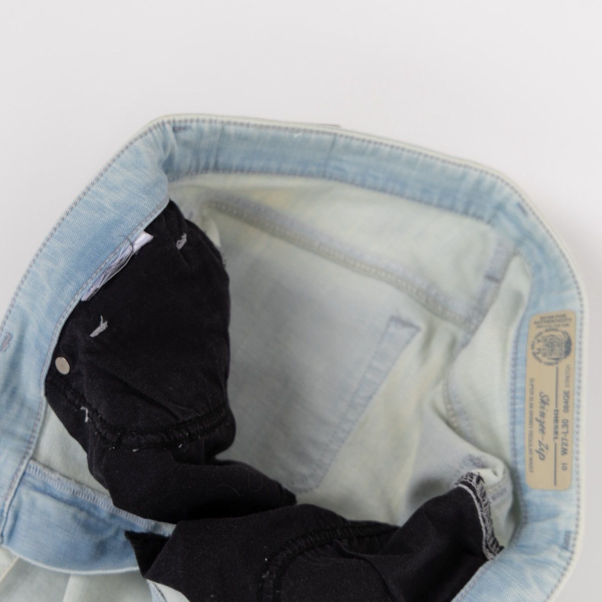 Diesel Diesel Skinzee Super Slim Skinny Jeans Light Blue Distressed Size 28" / US 6 / IT 42 - 7 Thumbnail
