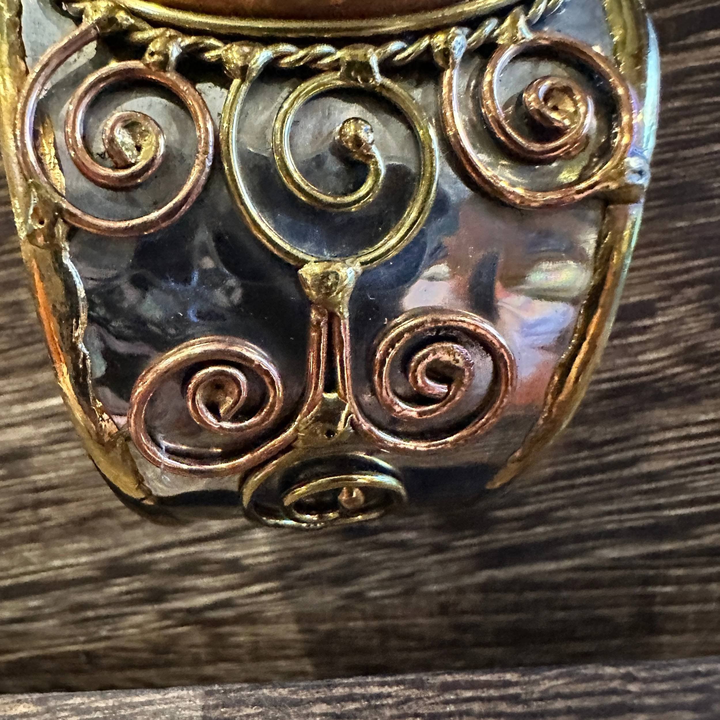 Other Artisan-Made 2-inch Wide Cuff Bracelet with Apatite Stone an Size ONE SIZE - 9 Thumbnail