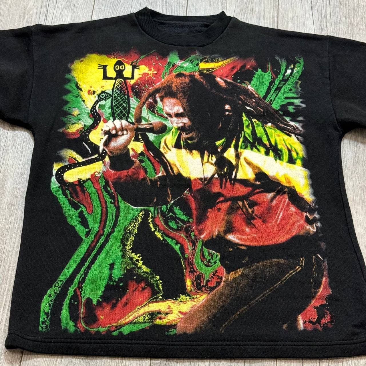 Bob Marley × Vintage Vintage 90s Bob Marley Rasta Revolution Long Sleeve Size US L / EU 52-54 / 3 - 5 Thumbnail