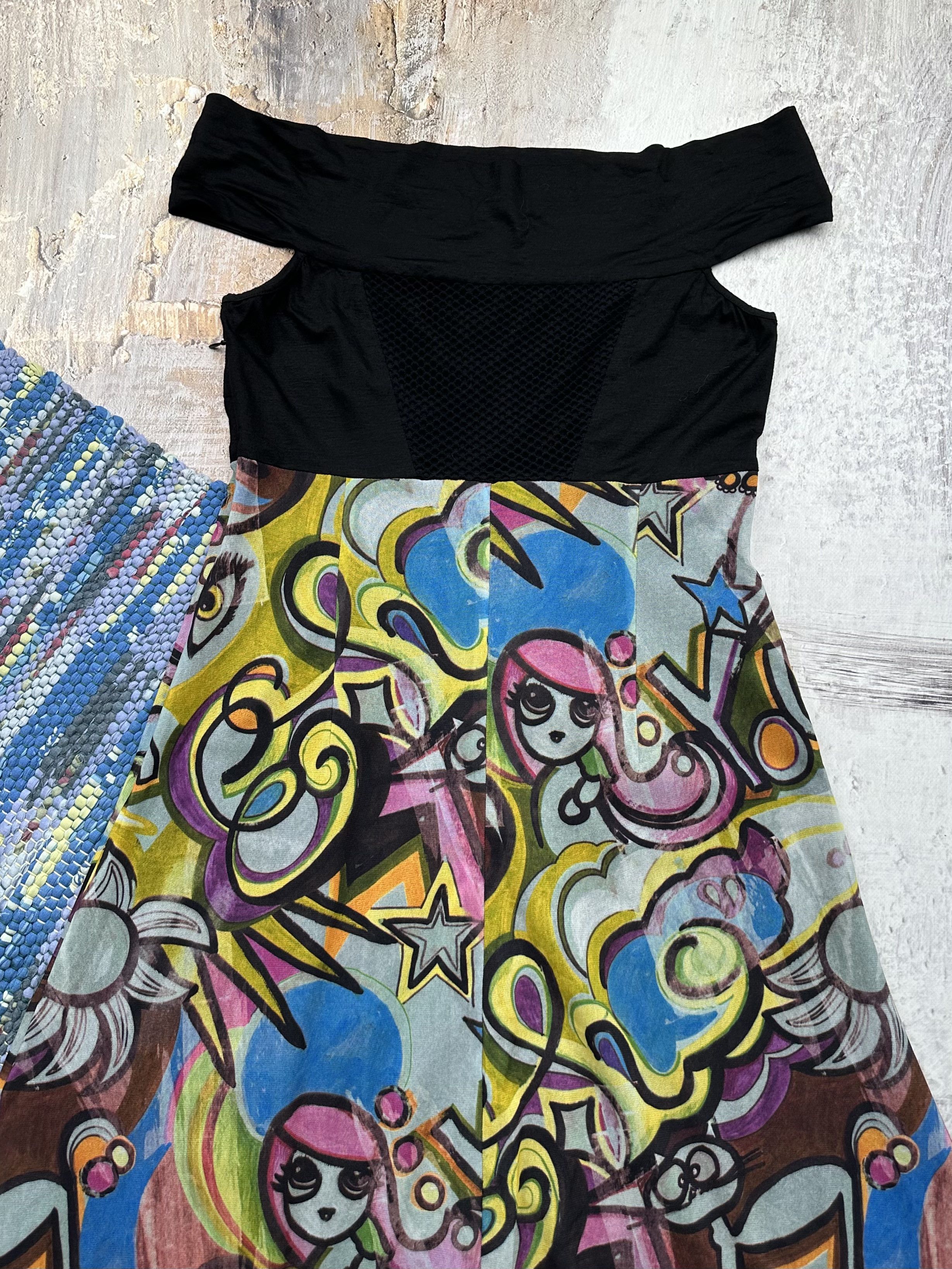 Japanese Brand Vintage Printed Dress A255(59) Size M / US 6-8 / IT 42-44 - 2 Thumbnail