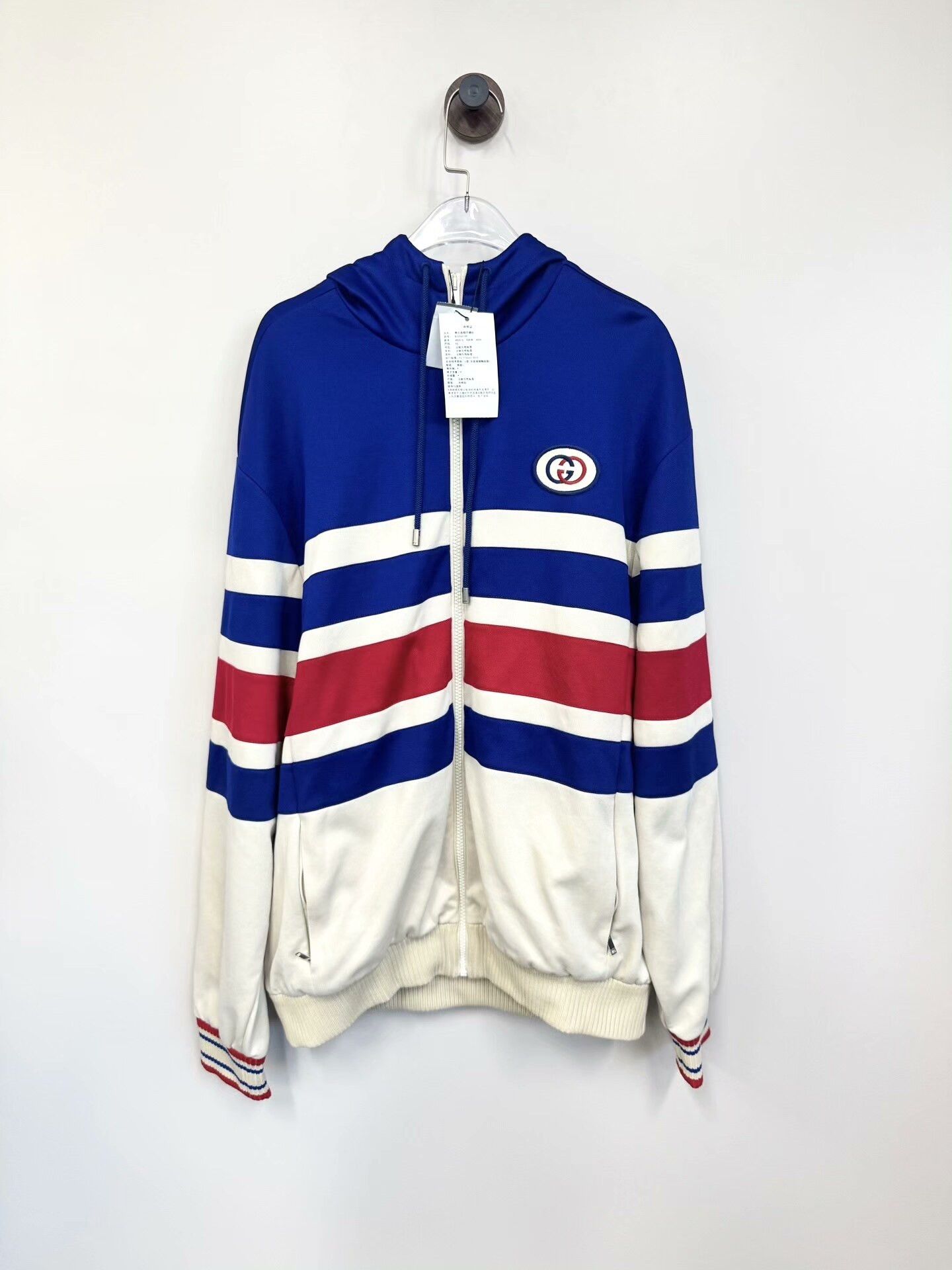 Gucci Gucci Red Blue Striped Hoodie XS Size US XS / EU 42 / 0 - 1 Thumbnail