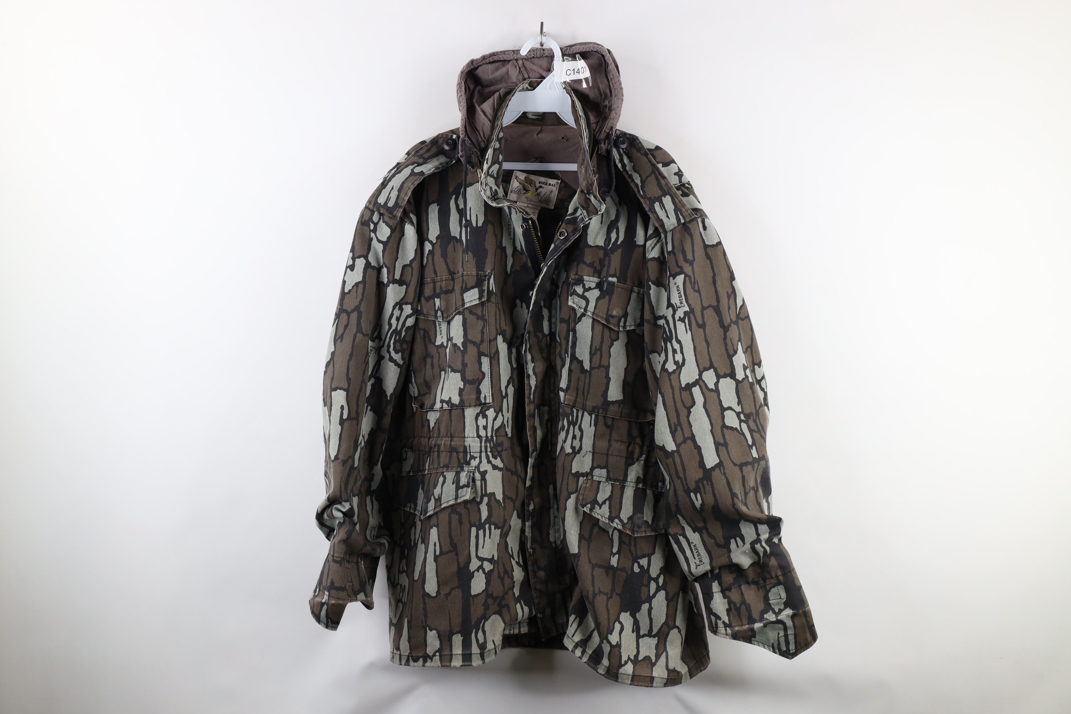 Vintage Vintage 80s Streetwear Camouflage Hooded Parka Jacket Size US L / EU 52-54 / 3 - 1 Thumbnail