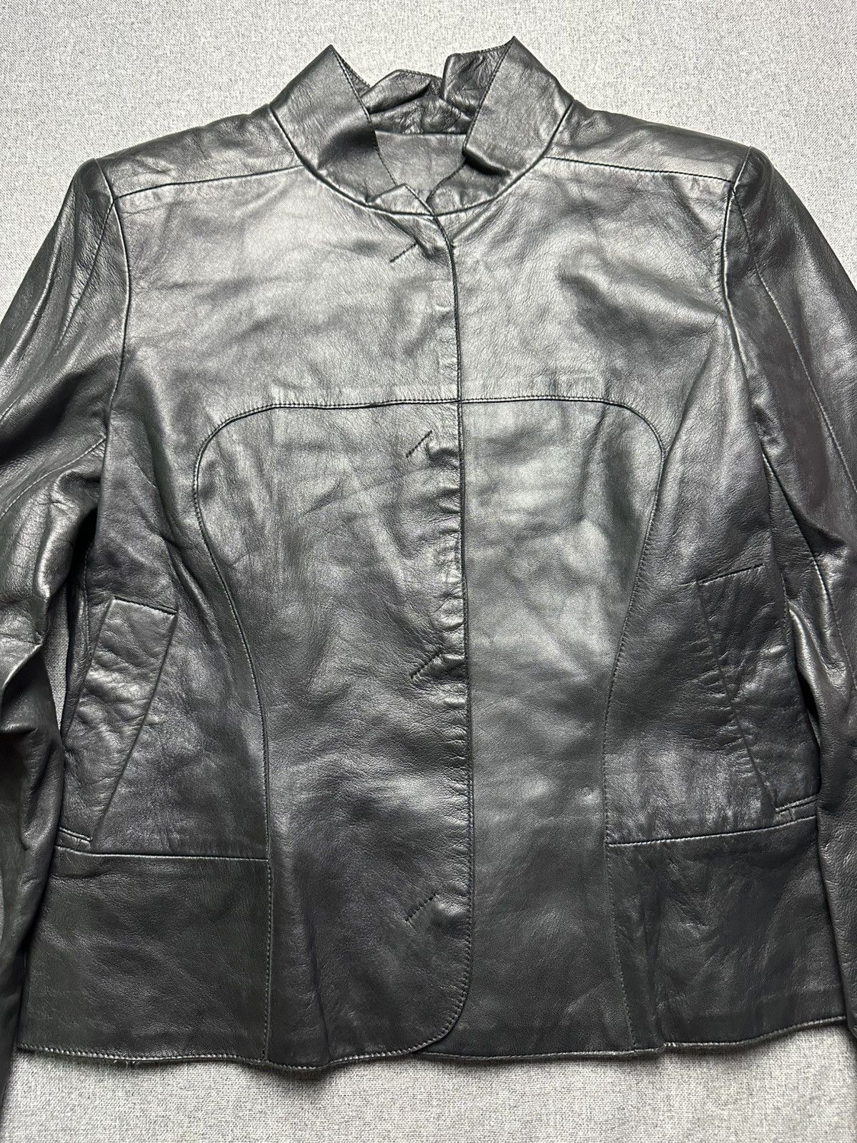 Costume National Costume National - 1990s Black Leather Moto Jacket Size S / US 4 / IT 40 - 7 Thumbnail