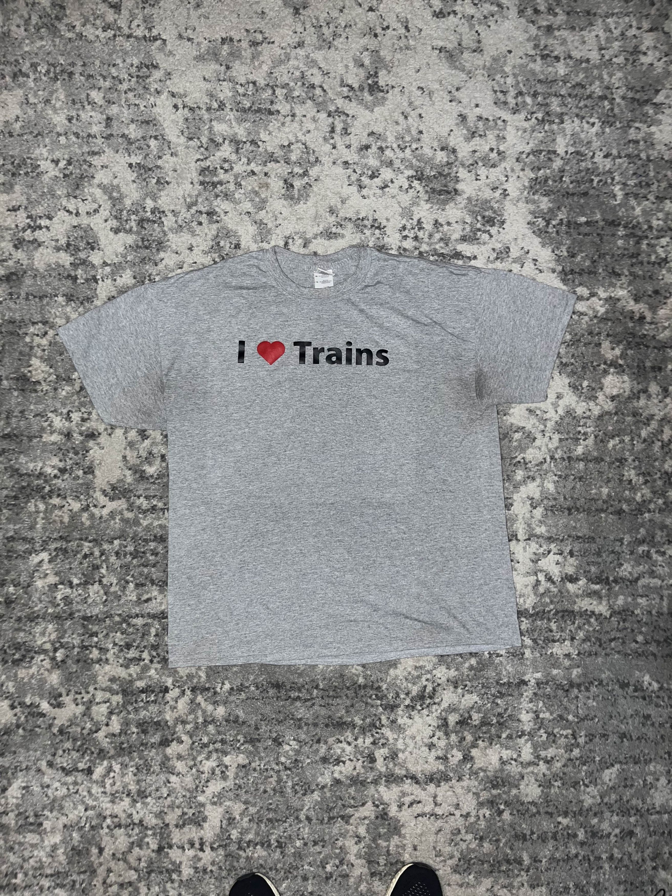 Vintage Vintage I Love Trains Shirt Size US XL / EU 56 / 4 - 1 Thumbnail