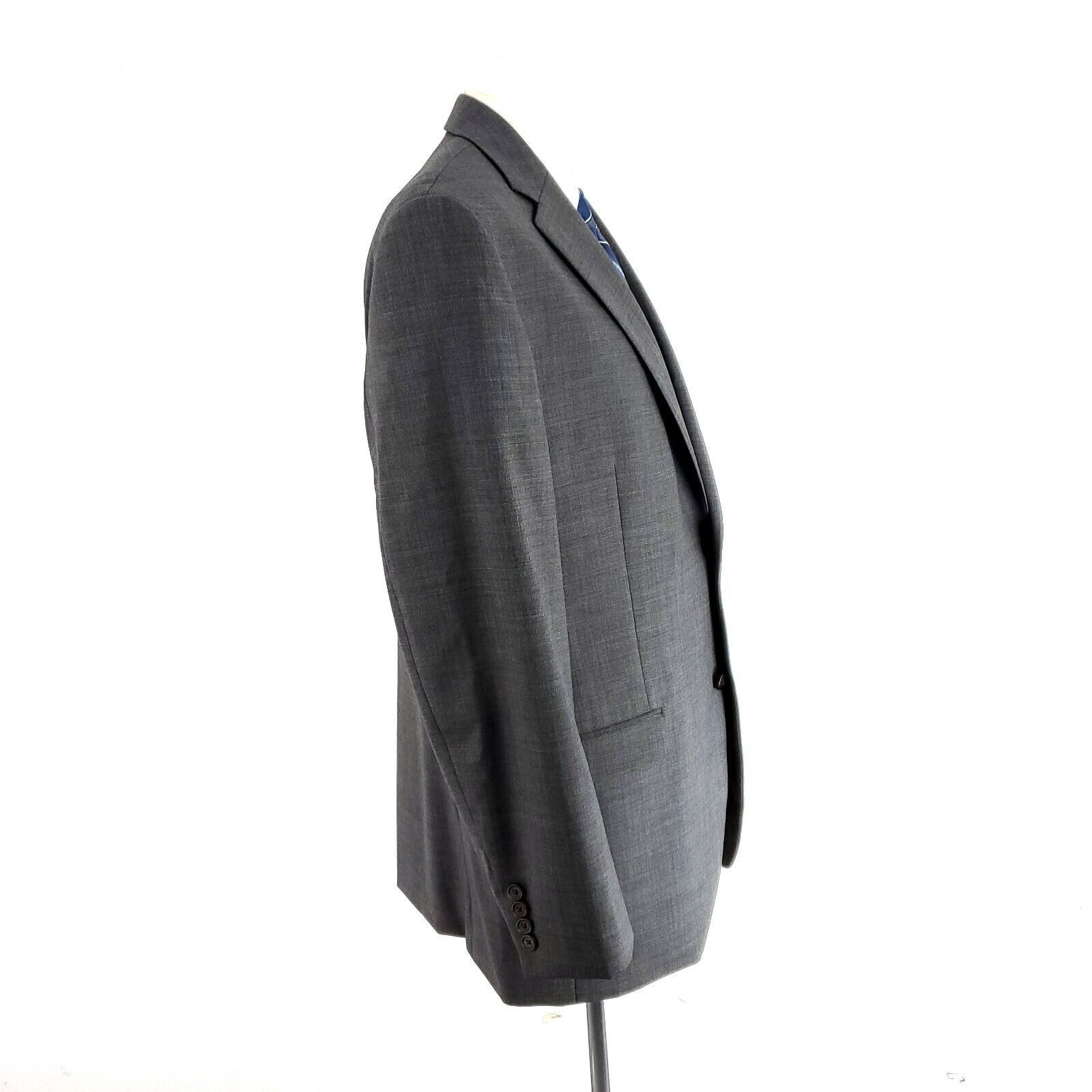 Lauren Ralph Lauren Lauren Ralph Lauren Wool 2 Button Blazer 42L Gray Sharkskin Size 42L - 6 Thumbnail