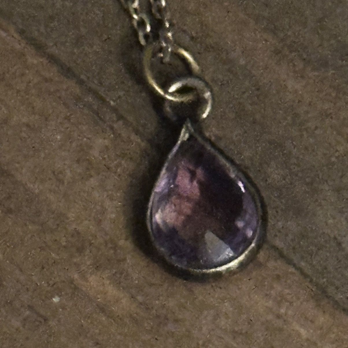 Vintage Vintage gold plated 925 Itay Amethyst pendant necklace Size ONE SIZE - 2 Thumbnail