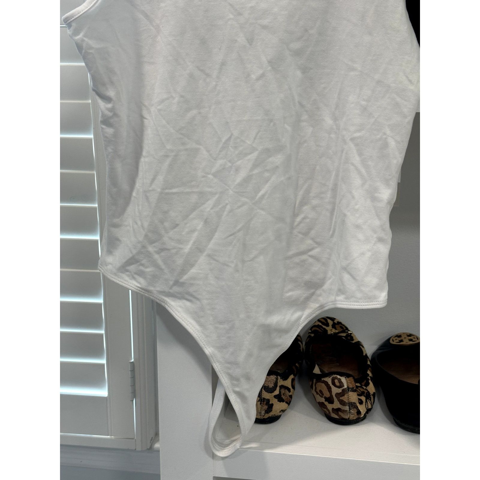 BP. Bp Women's White Scoop Neck Sleeveless Thong Bodysuit M NWT Size M / US 6-8 / IT 42-44 - 3 Thumbnail