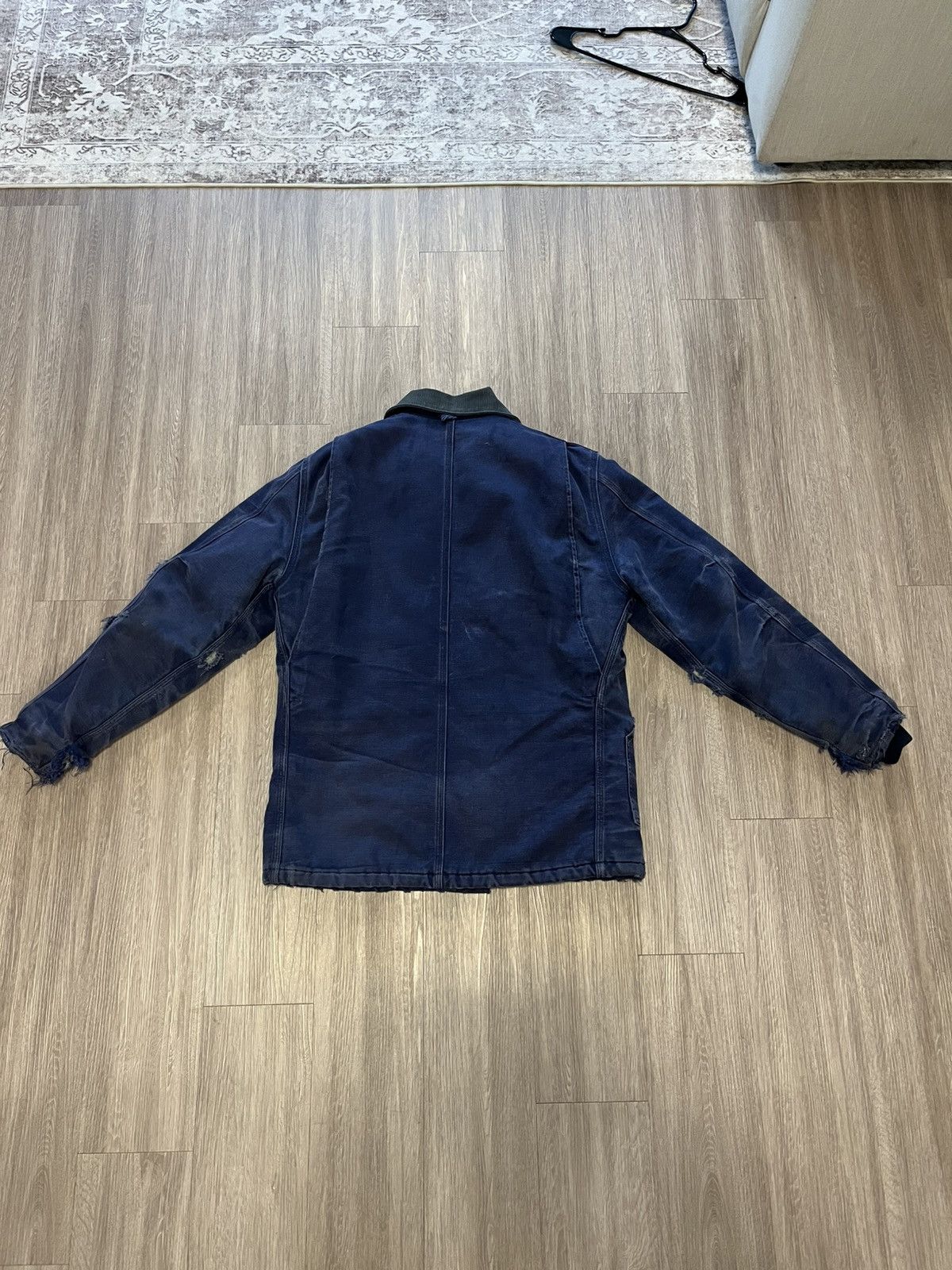 Carhartt × Vintage Vintage Carhartt Chore Coat Navy Blue Jacket Size US M / EU 48-50 / 2 - 2 Thumbnail