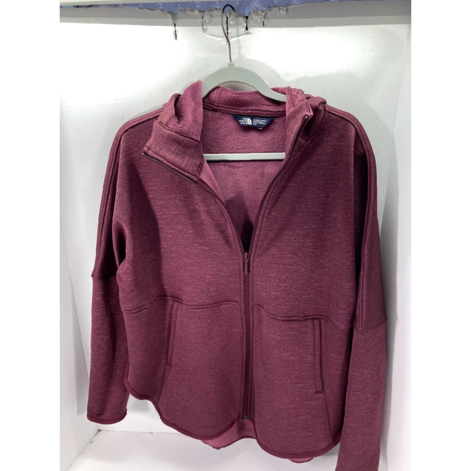 The North Face The North Face Hooded Sweatshirt Jacket Womens M Red Full Zip Cozy Slacker Size M / US 6-8 / IT 42-44 - 3 Thumbnail