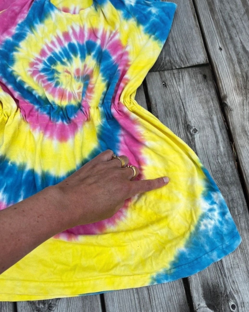 Other Vintage Y2K Top Blouse Tie Dye Tunic Top Size M / US 6-8 / IT 42-44 - 3 Thumbnail