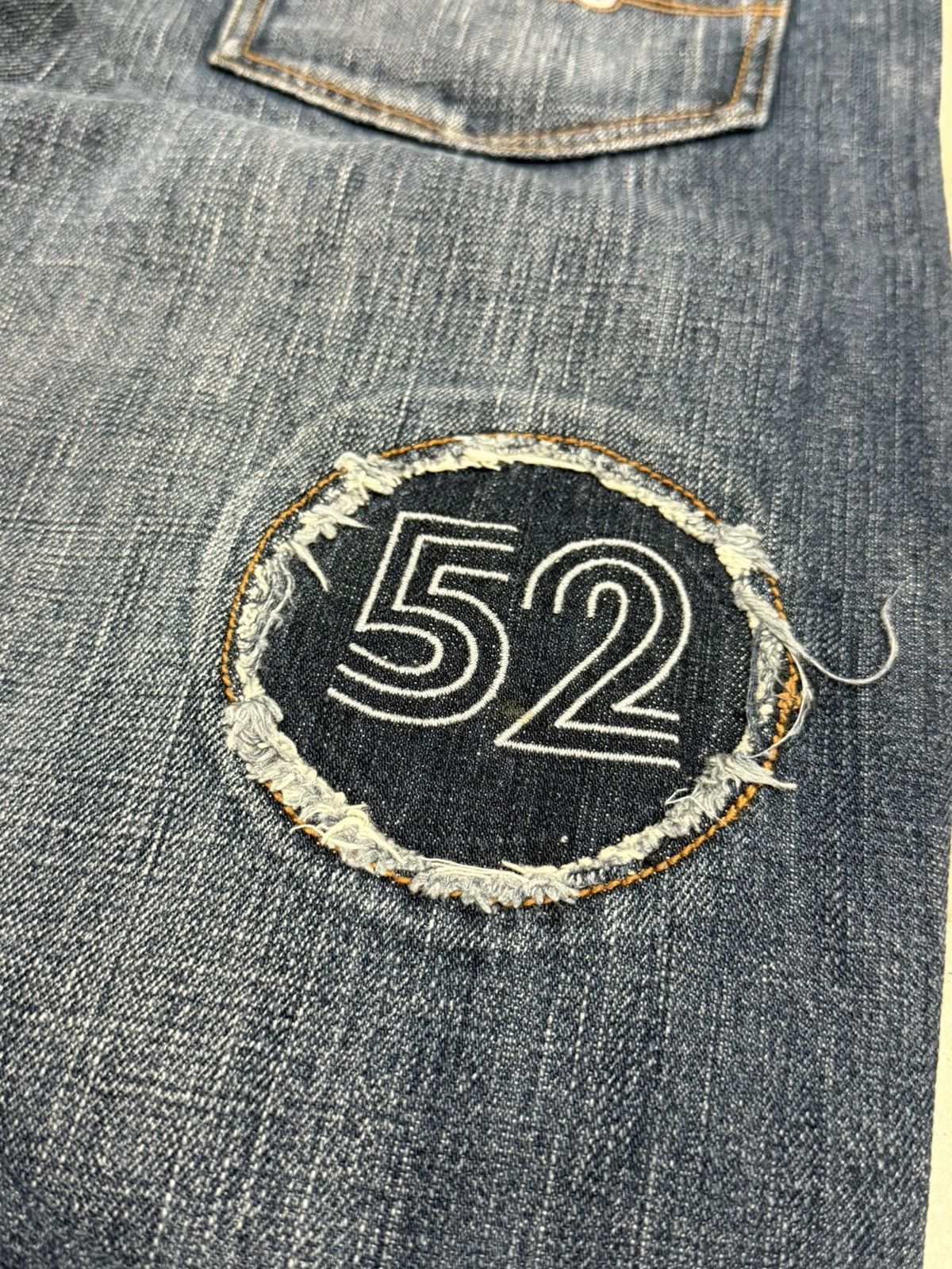 DrunknMunky × Japanese Brand Y2K Drug Store Japan Patchwork Cut & Sew Denim Pants Size US 32 / EU 48 - 17 Thumbnail