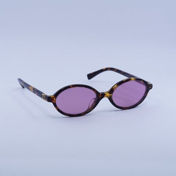 Miu Miu Miu Miu MU04ZSF VAU50D Sunglasses Honey Havana Oval Frame Size ONE SIZE - 14 Thumbnail
