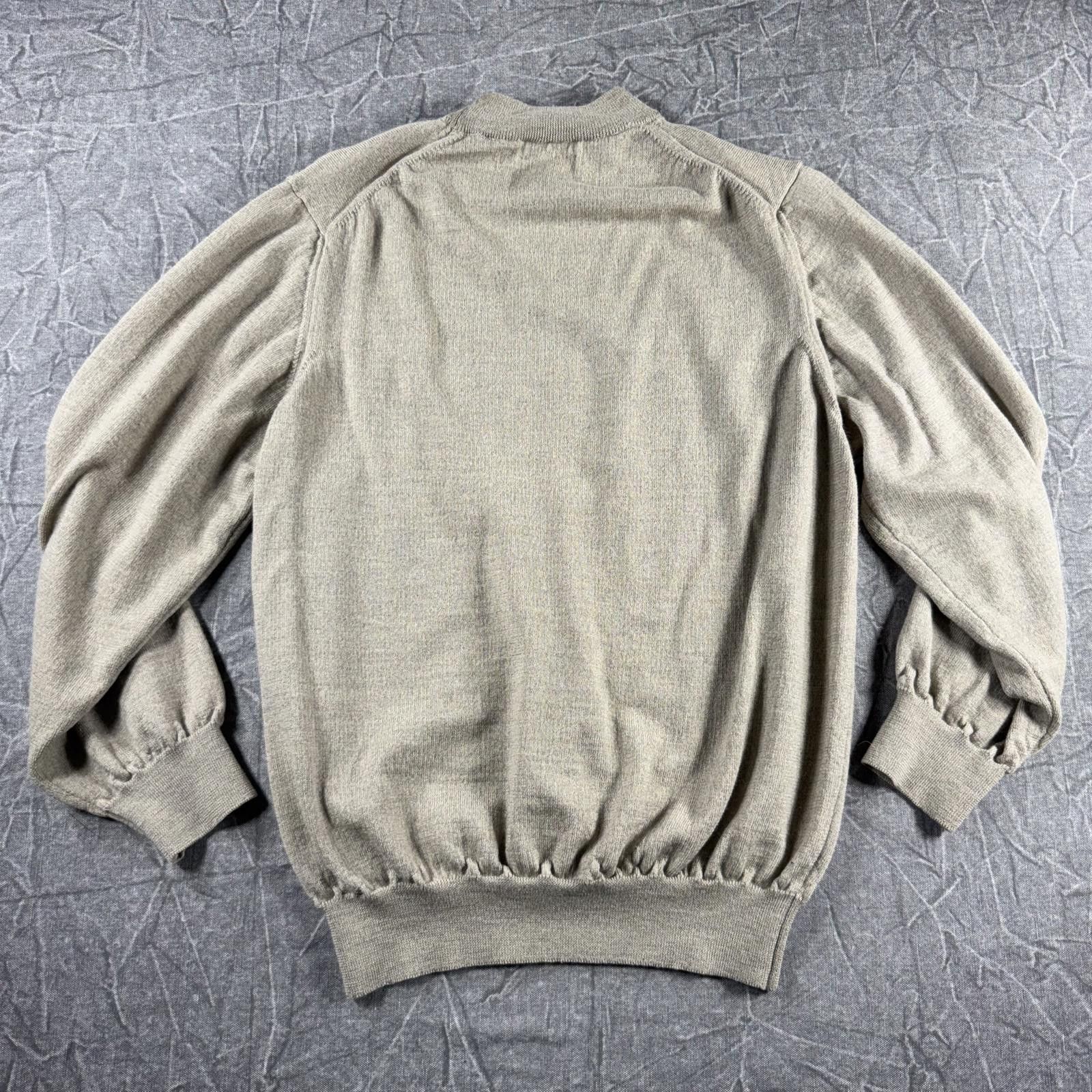 Other Ponte Vecchio Sweater Men's S Tan 100% Merino Wool Italy Size US S / EU 44-46 / 1 - 7 Thumbnail