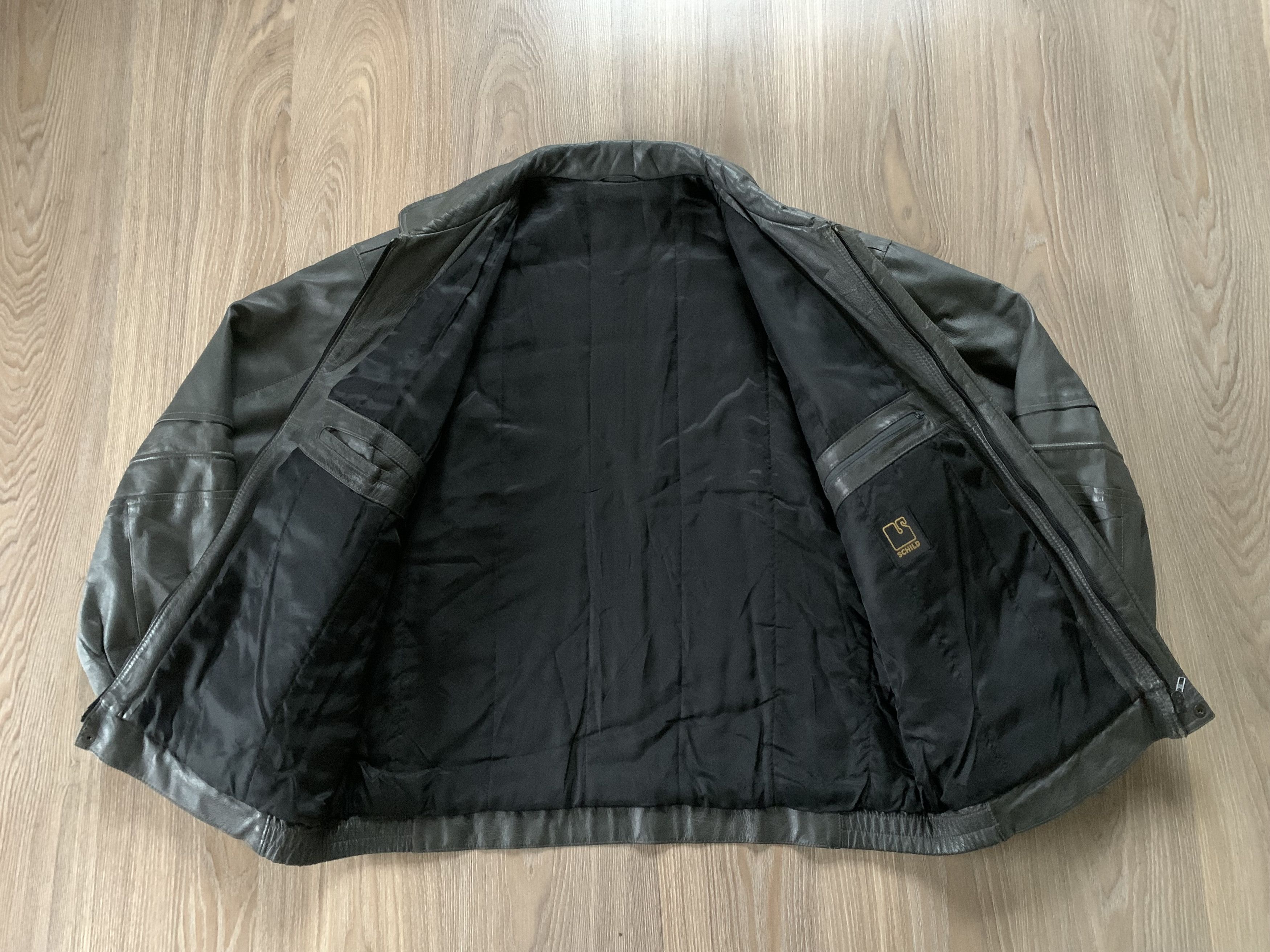 Genuine Leather × Vintage Rare Schild Vintage Grey Soft Leather Jacket Size US XL / EU 56 / 4 - 4 Thumbnail