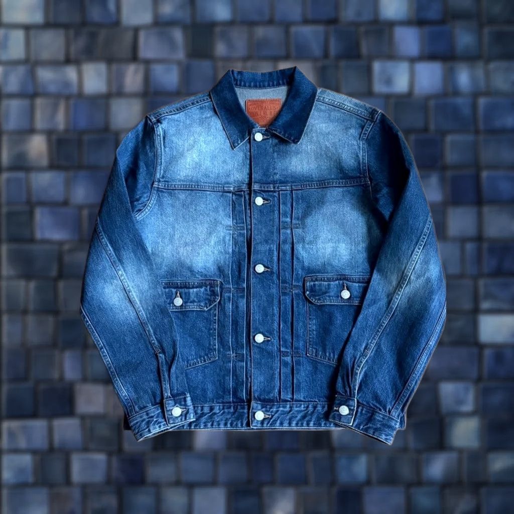 Ralph Lauren VINTAGE RRL Ralph Lauren Denim Jacket Men L Blue 2nd O221 67cm 100% Cotton Jacket Style Size US L / EU 52-54 / 3 - 1 Thumbnail