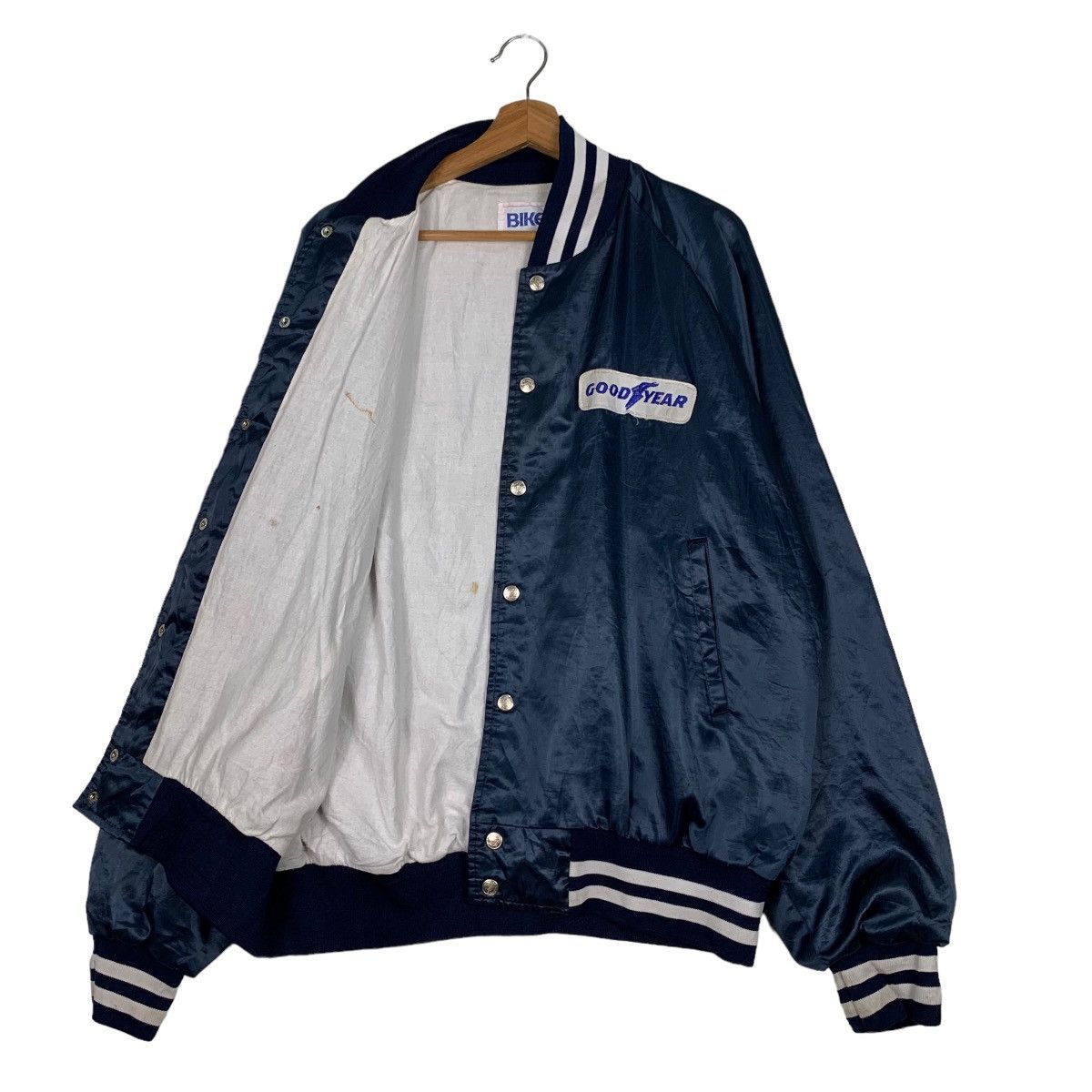 Japanese Brand BIKE GOODYEAR Motorsports Satin Coach Jacket #0073-C5 Size US XL / EU 56 / 4 - 10 Thumbnail