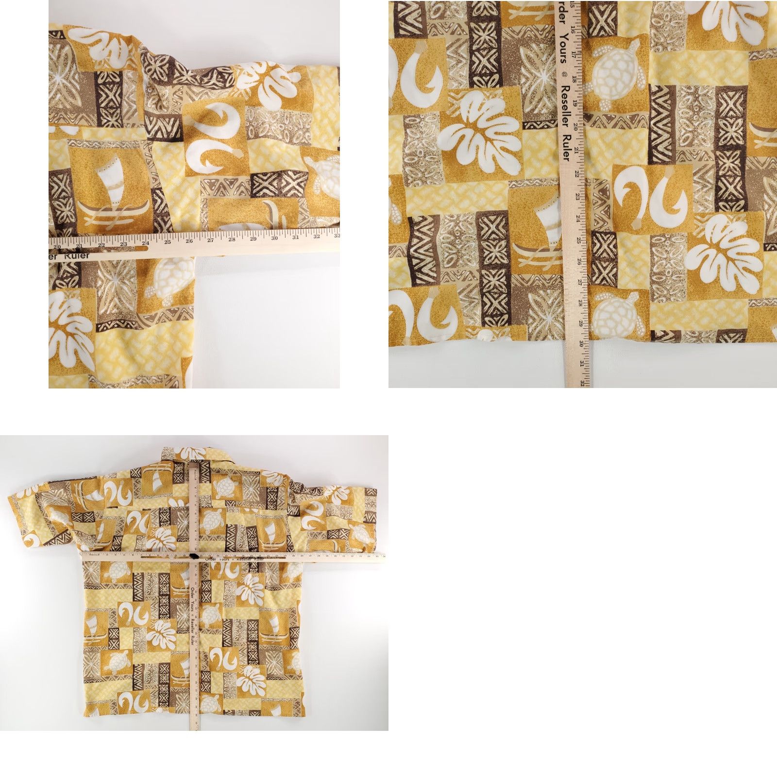 Vintage VINTAGE Kalei-O-Kalani Shirt 2XL Mens Short Sleeve Yellow Turtles 70s Button Up Size US XXL / EU 58 / 5 - 8 Thumbnail