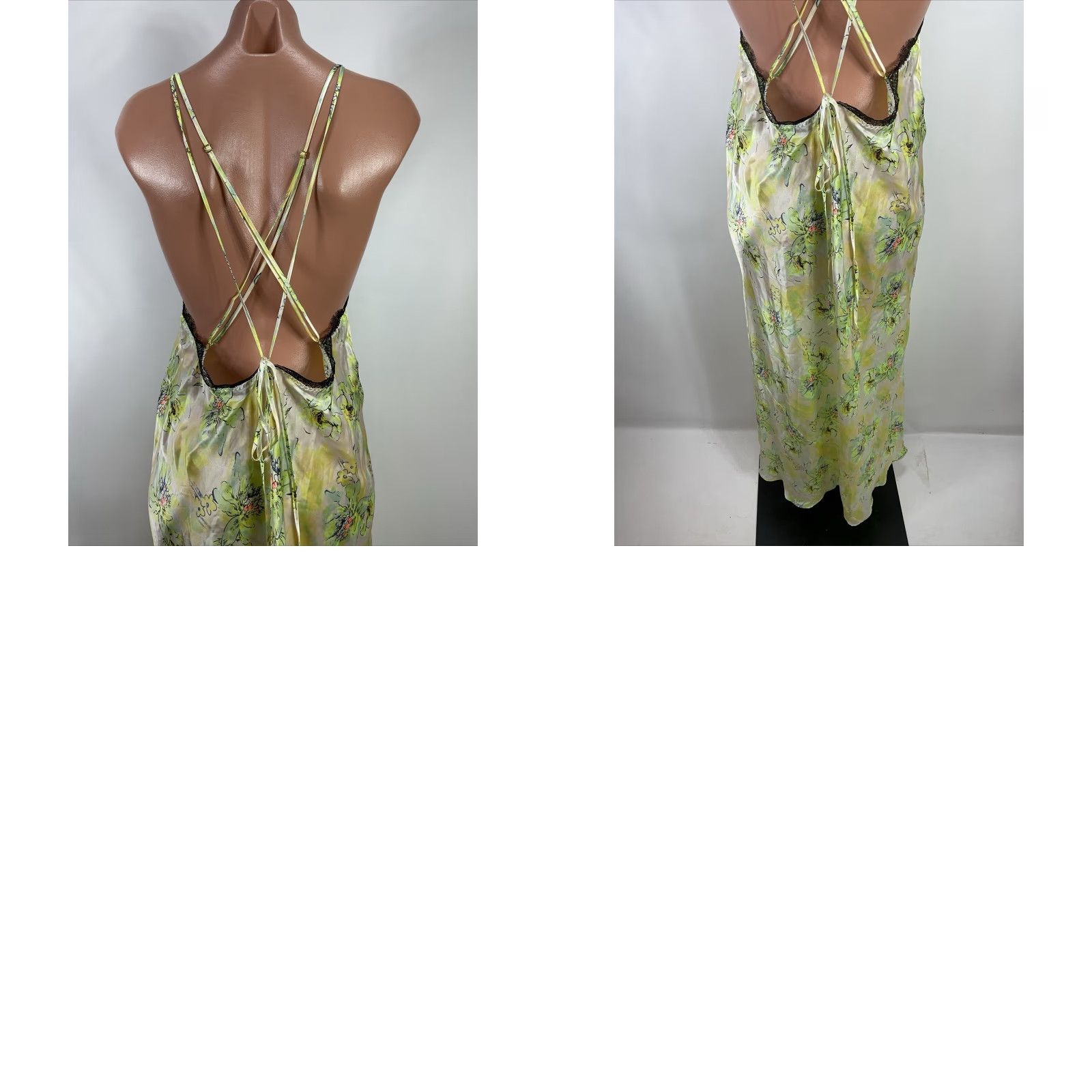 VINTAGE Victoria's Secret Fantasy Island Designer Collection Silk Lace Nightgown Gown