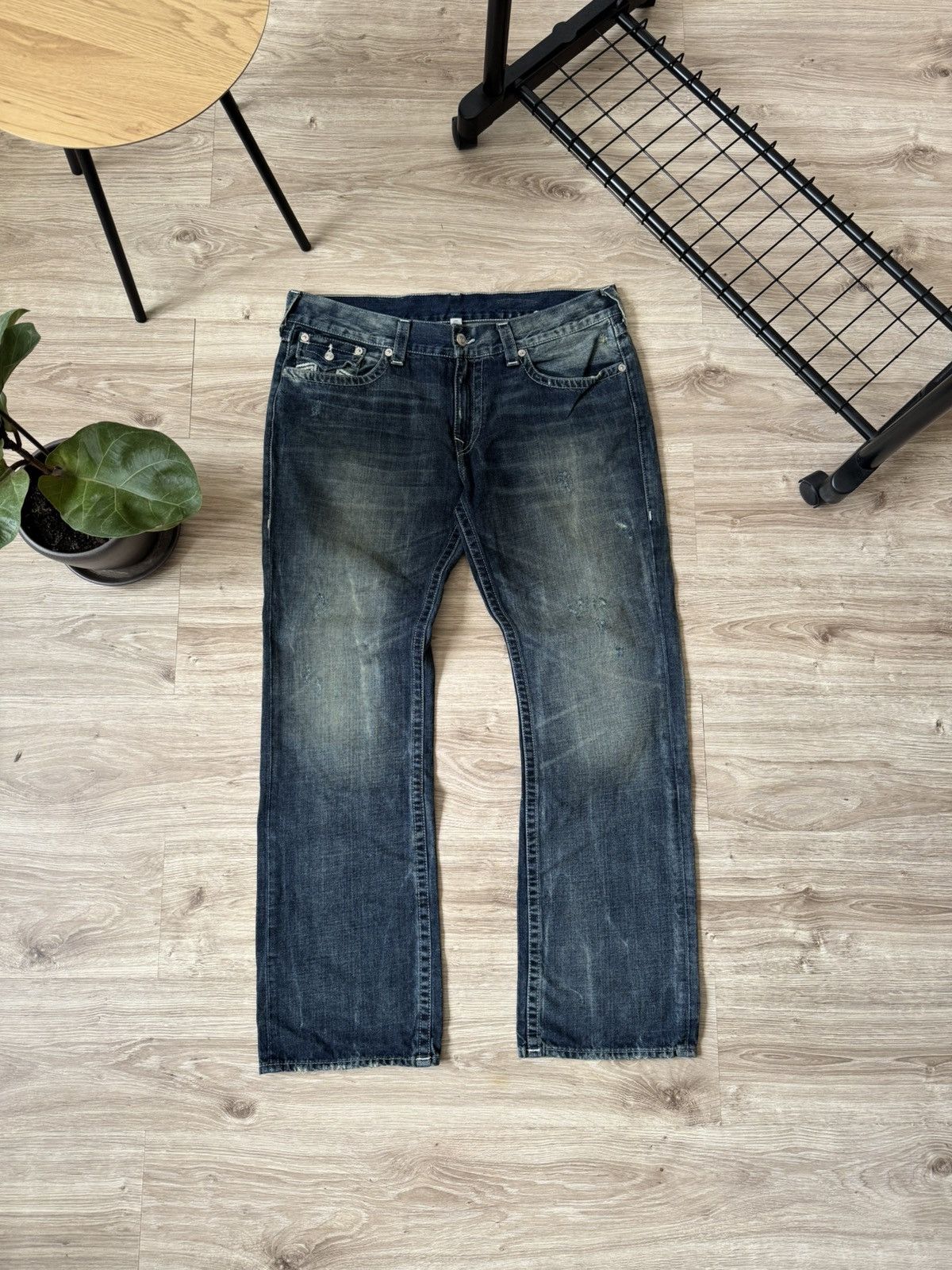 Other Vintage Y2K True Religion Distressed Washed Denim Jeans Size US 38 / EU 54 - 6 Thumbnail