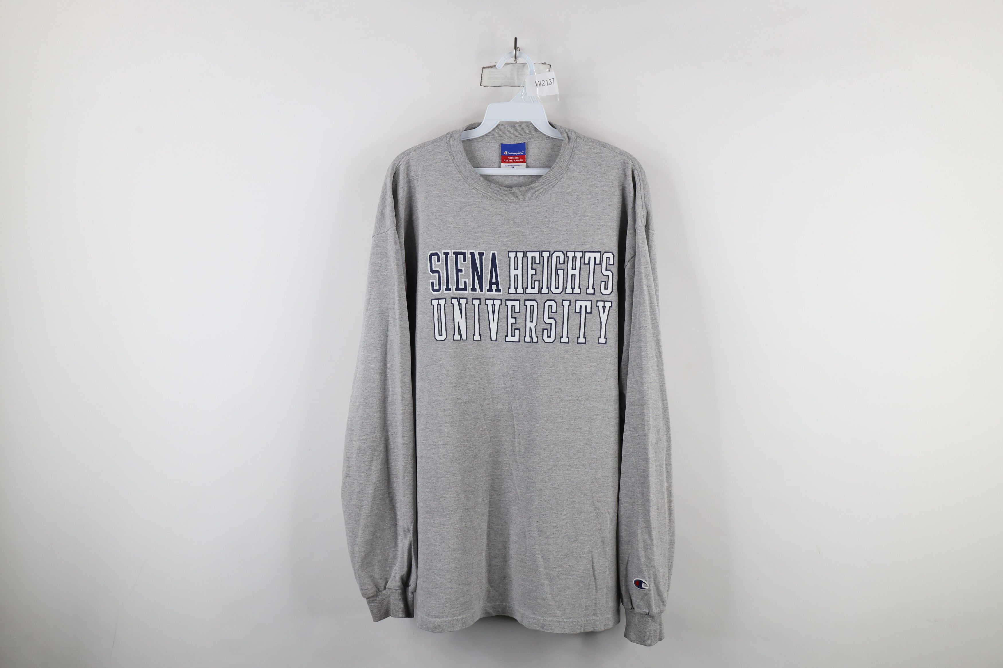 Champion × Vintage Vintage 90s Champion University Long Sleeve T-Shirt Gray Size US XL / EU 56 / 4 - 1 Thumbnail