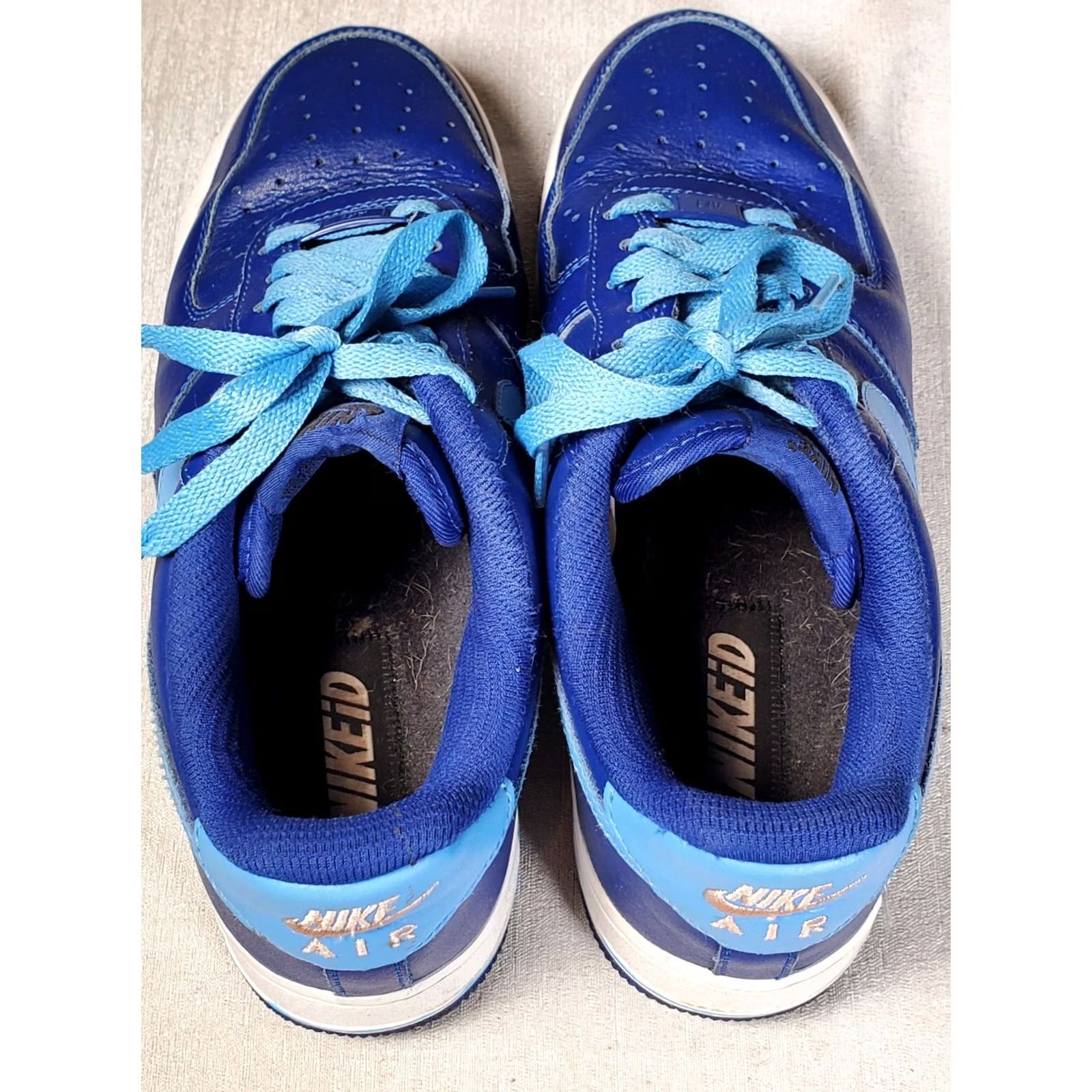 Nike Nike Air Force 1 Low iD By You - Womens Sneakers - Premium Blue - AQ3778-992 - Comfortable Shoes - Official Size US 10 / IT 40 - 7 Thumbnail