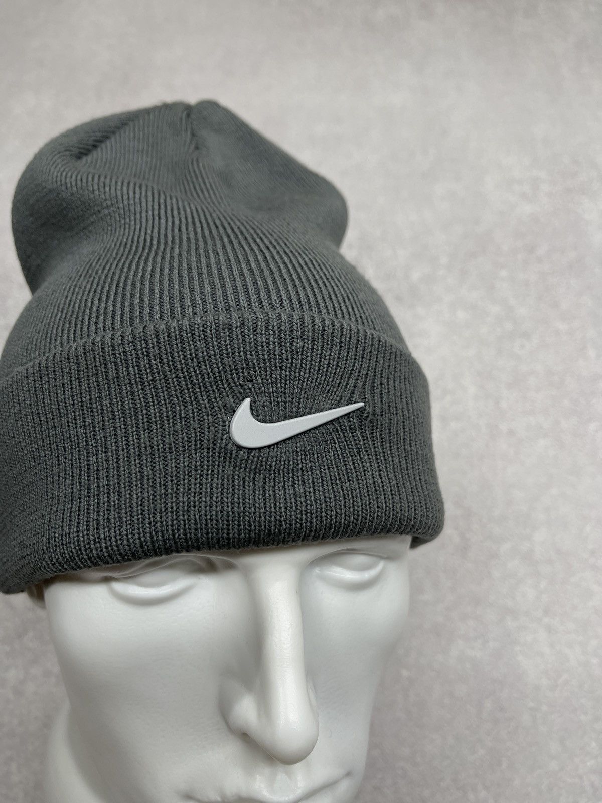 Nike Mens Nike Peak Swoosh Beanie Hat Grey Y2K ACG TN Size ONE SIZE - 3 Thumbnail