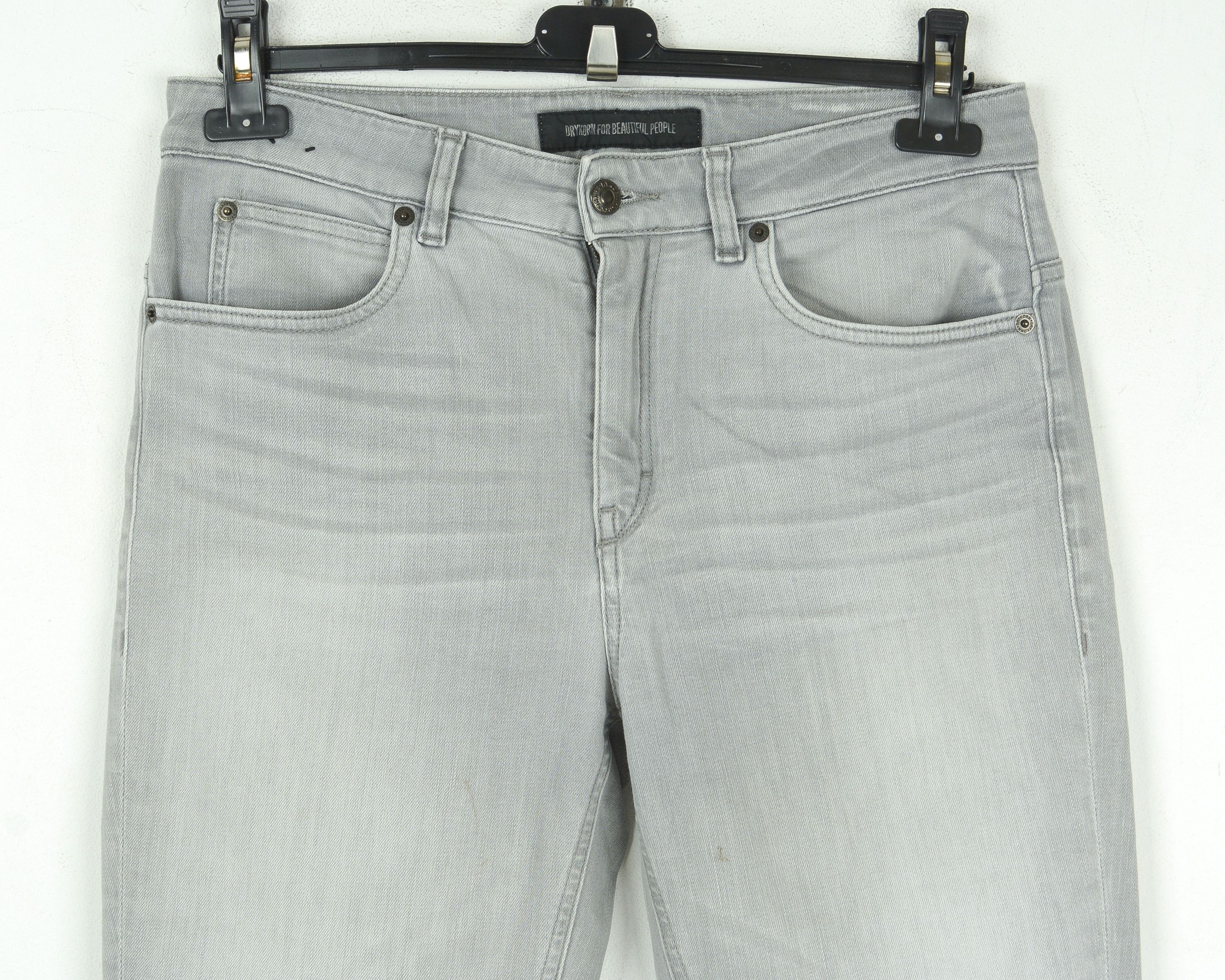 DRYKORN W31 L34 Jeans Denim Pants Trousers Skinny Slim Fit Zip Grey Size US 31 - 2 Thumbnail