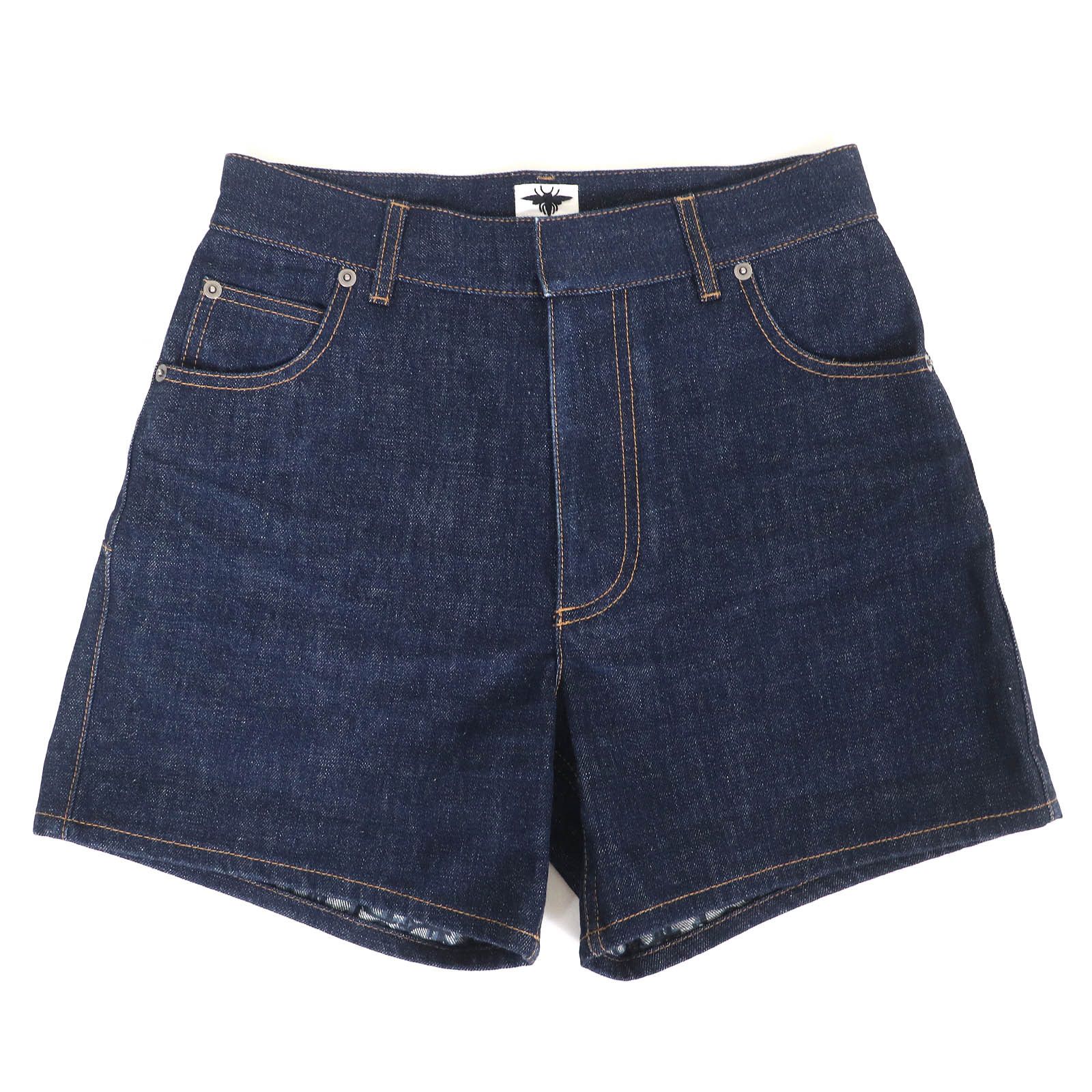 Dior Dior Christian Dior Oblique Lining Denim Shorts Denim Shorts 512P44A3426 DUTY FREE for USA Size ONE SIZE - 1 Thumbnail
