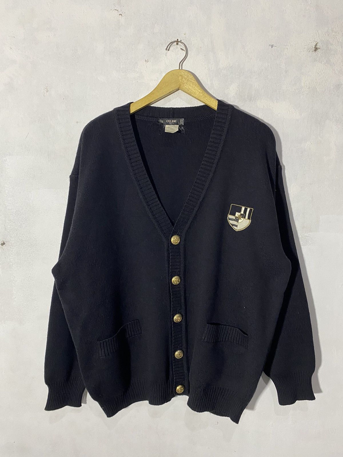 Celine Vintage Celine Black Cardigan Size US S / EU 44-46 / 1 - 1 Thumbnail