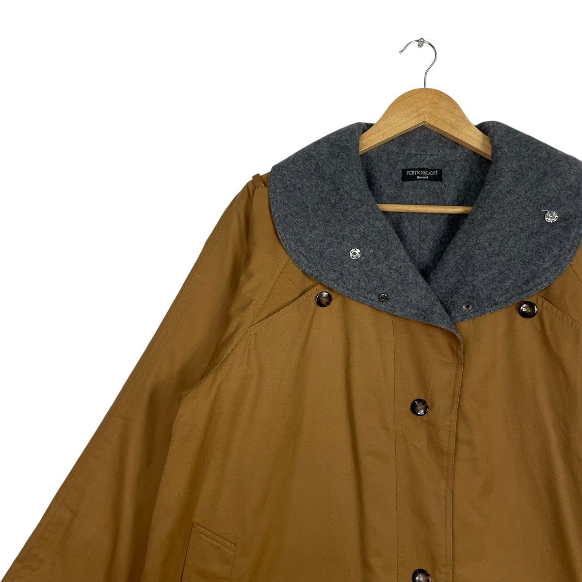 Designer × Japanese Brand × Vintage 💥RAMOSPORT RICH BROWN PARKA SHAWL COLLAR JACKET Size US L / EU 52-54 / 3 - 6 Thumbnail