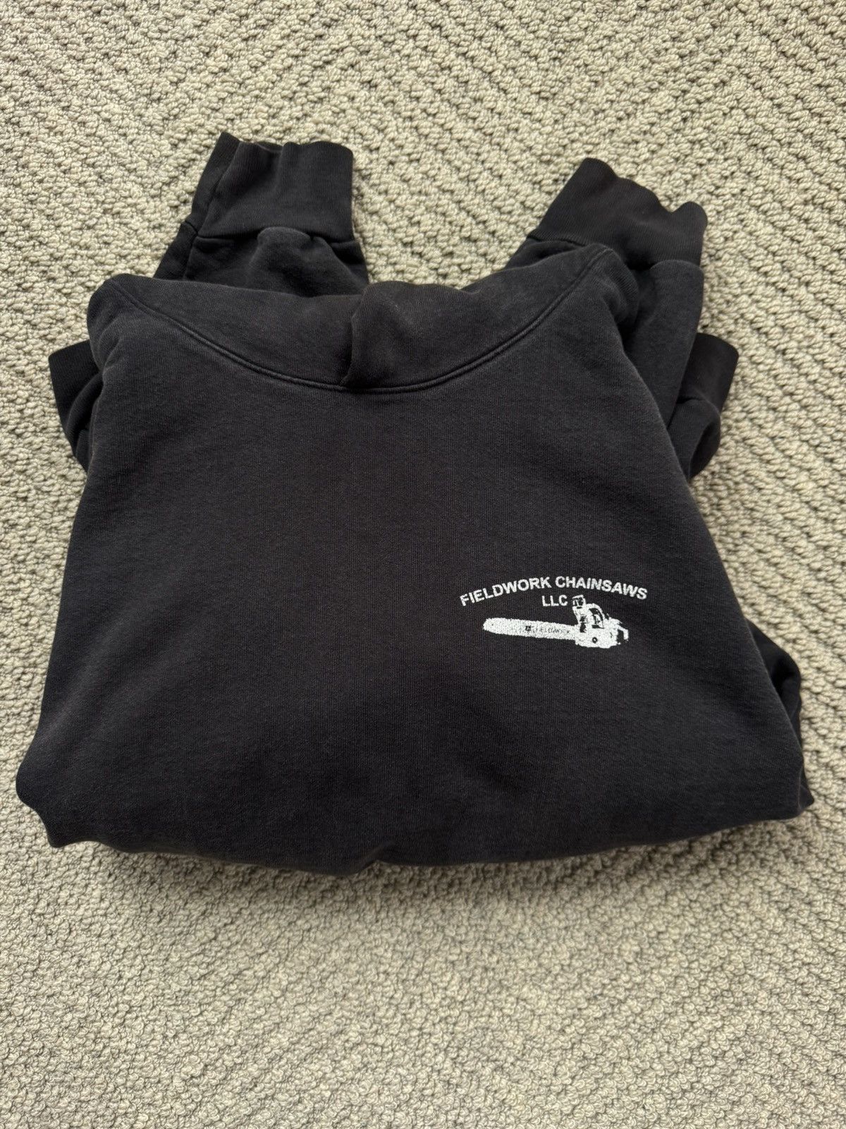 Vintage Fieldwork Faded Black Hoodie Size US L / EU 52-54 / 3 - 7 Thumbnail
